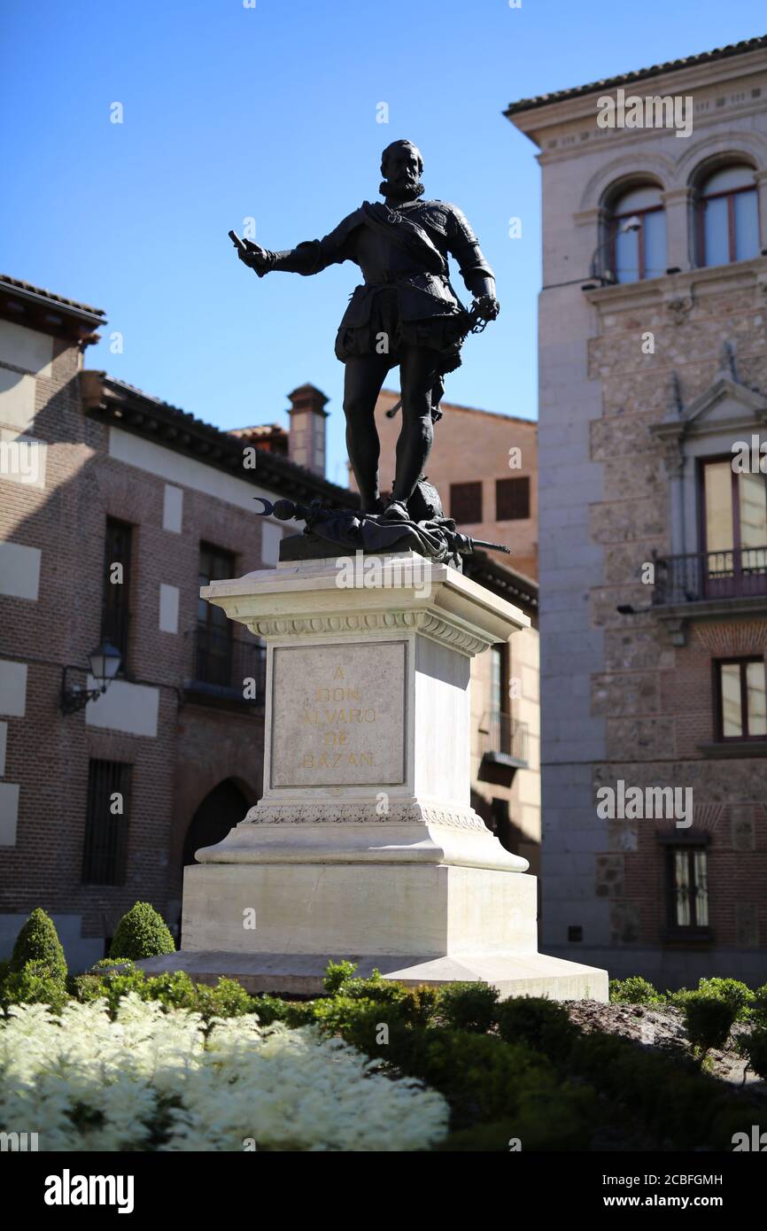 Statue of Don Álvaro de Bazán Stock Photo