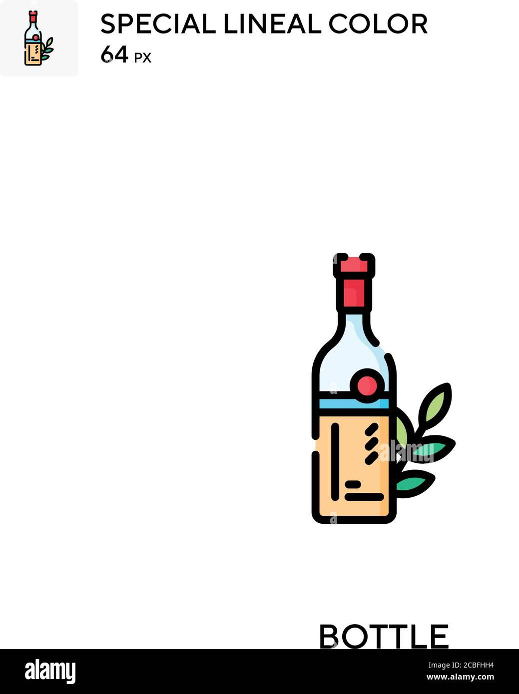 Bottle Simple vector icon. Bottle icons for your business project Stock