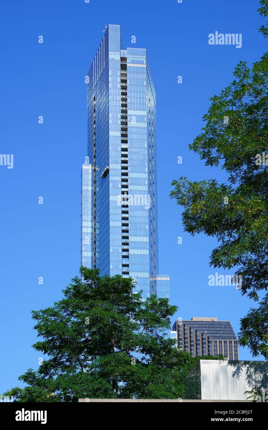 High Rise Building Chicago CHICAGO, IL -28 JUL 2020- View of the Legacy, a luxury residential ...