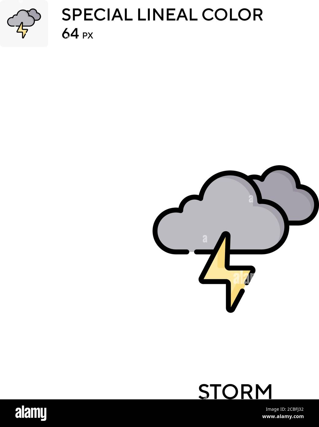 Storm Simple vector icon. Storm icons for your business project Stock Vector