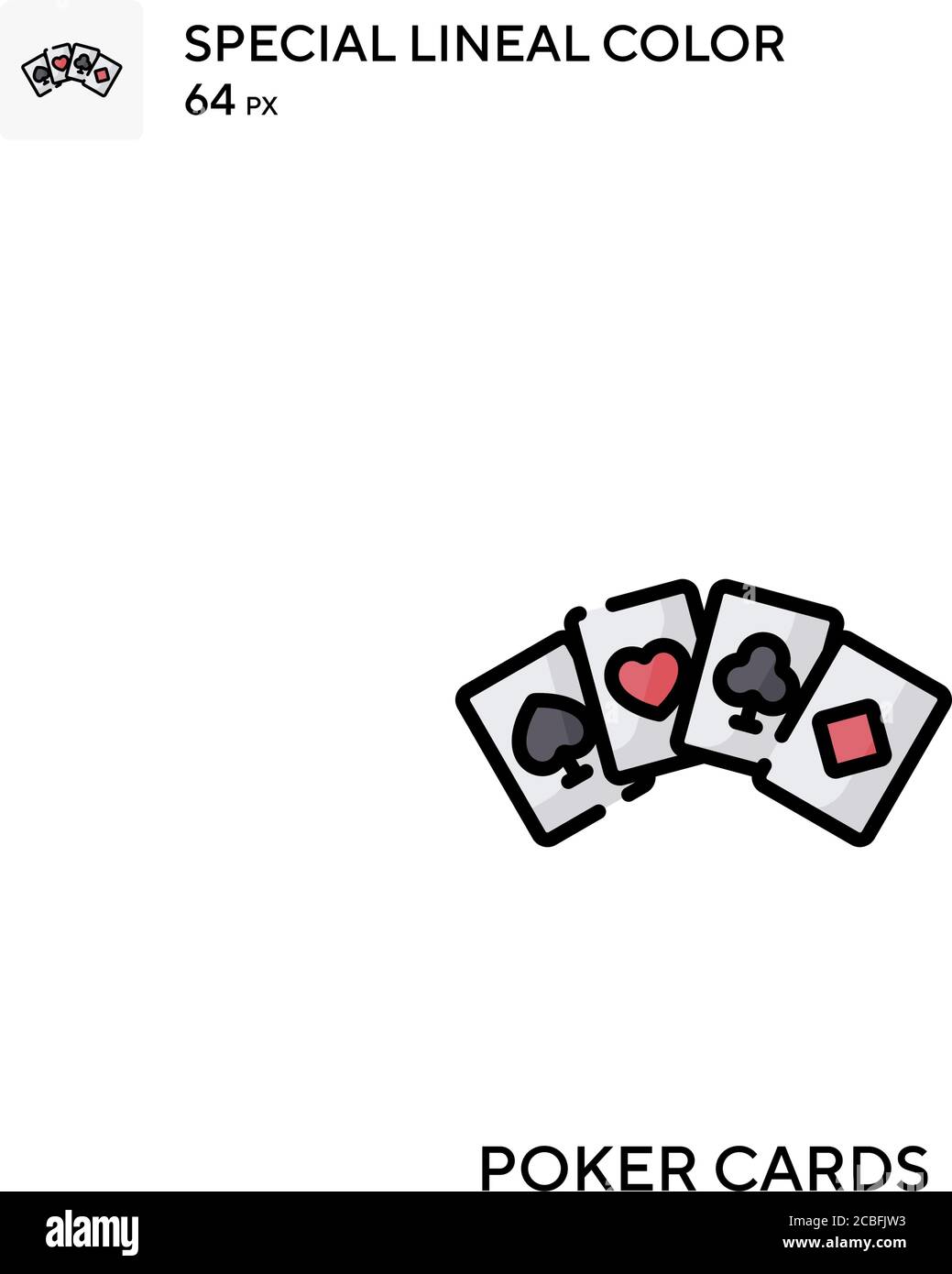Poker cards Simple vector icon. Poker cards icons for your business