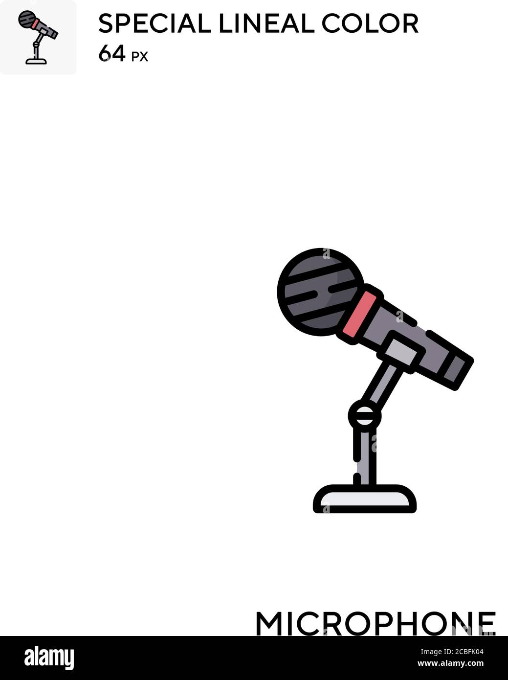Microphone Simple vector icon. Microphone icons for your business