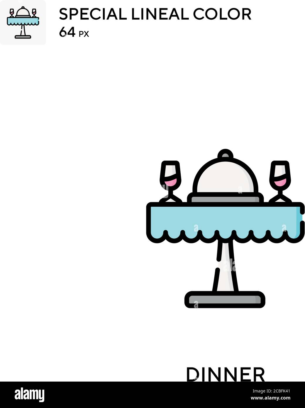 Dinner Simple vector icon. Dinner icons for your business project Stock ...