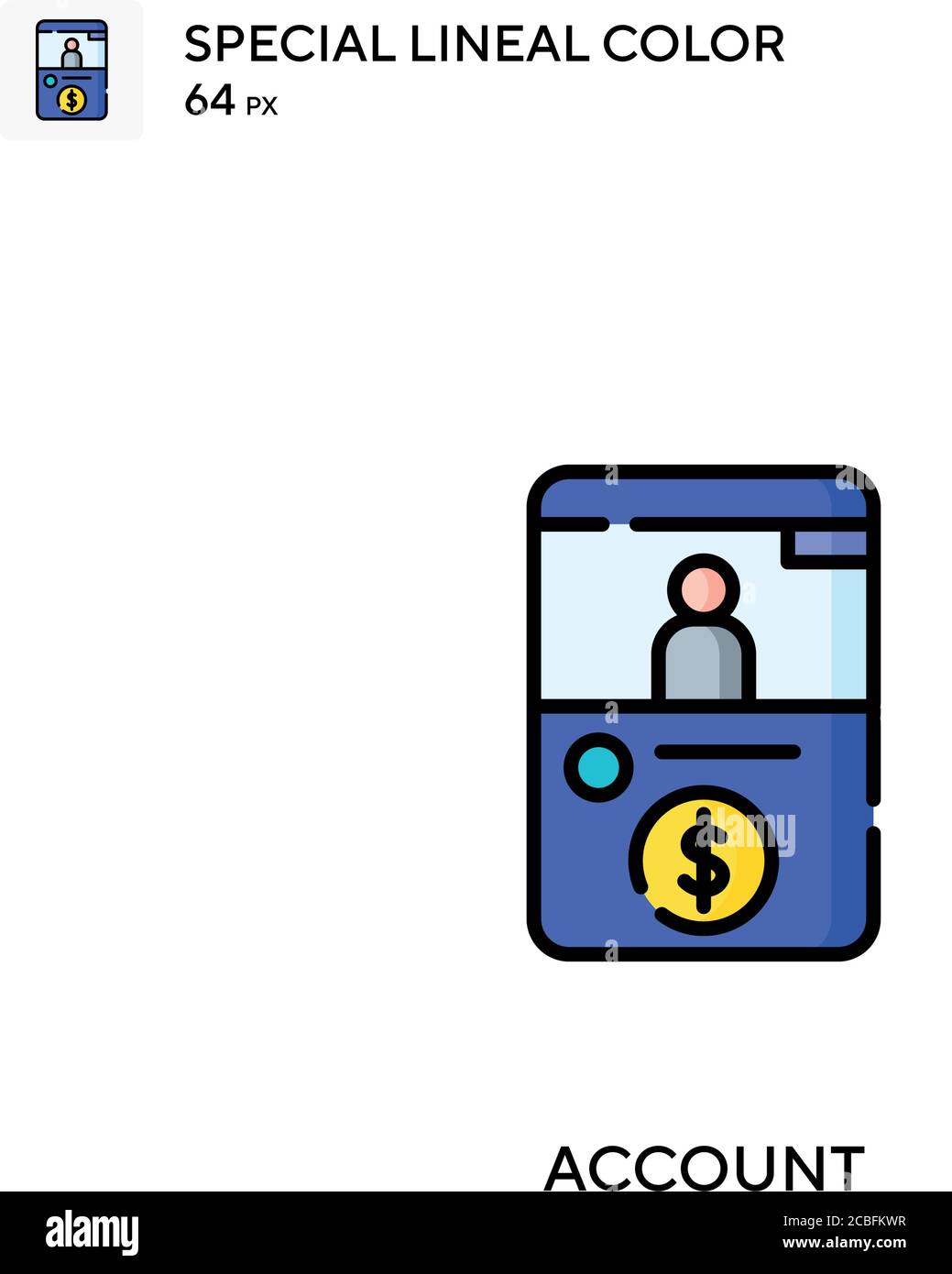 Account Simple vector icon. Account icons for your business project ...