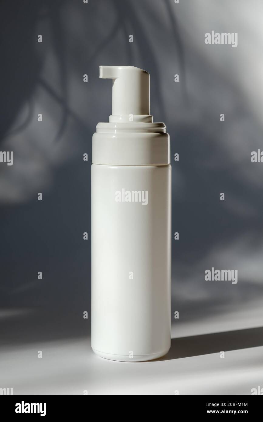 Download Cosmetic White Pump Bottle Mockup Dispenser Spray With Gel For Intimate Hygiene Shower Gel Shampoo Blank Template For Your Design Beauty Product Stock Photo Alamy