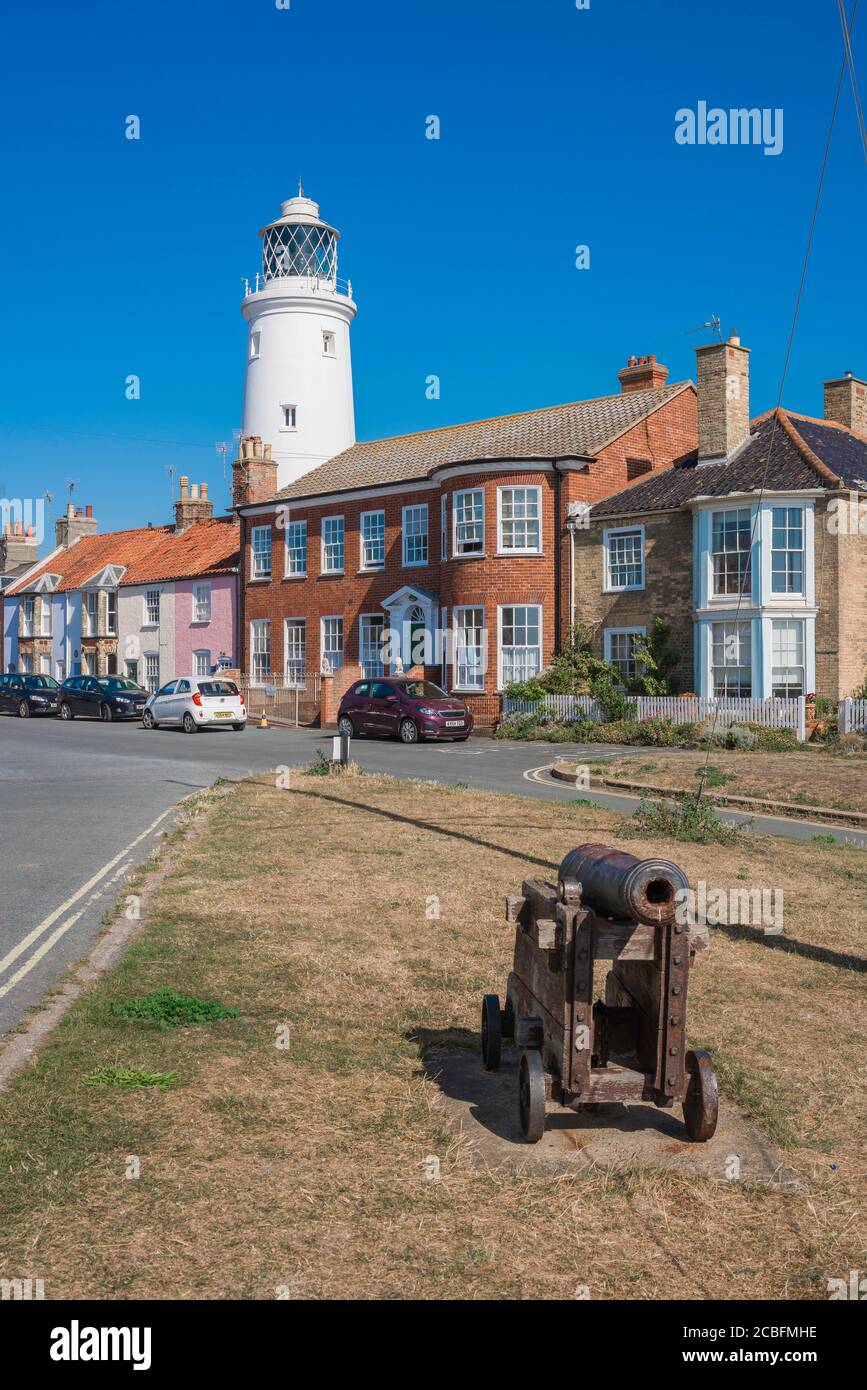 St James Green Southwold, view in summer of St James Green in the centre of the Suffolk resort town of Southwold, England, UK Stock Photo