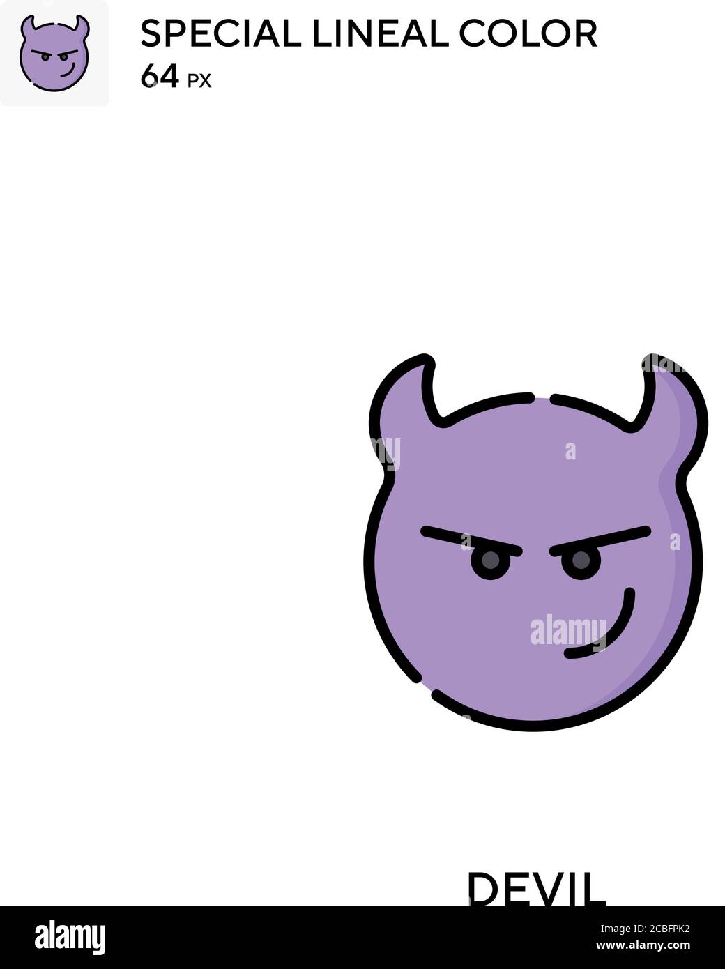 Devil Simple vector icon. Devil icons for your business project Stock Vector