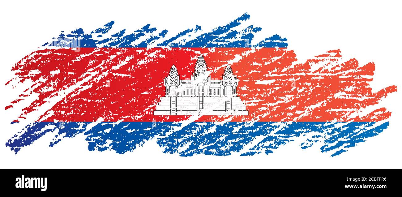 Flag of Cambodia, Kingdom of Cambodia. Southeast Asia. Template for ...