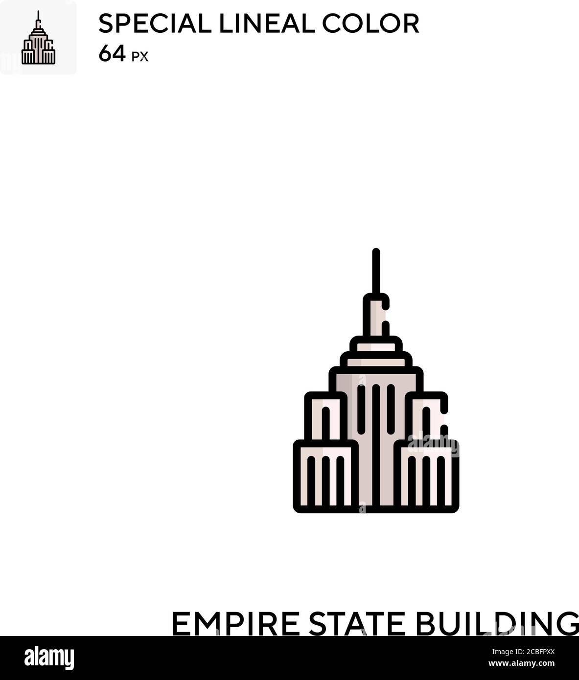 Empire state building Simple vector icon. Empire state building icons