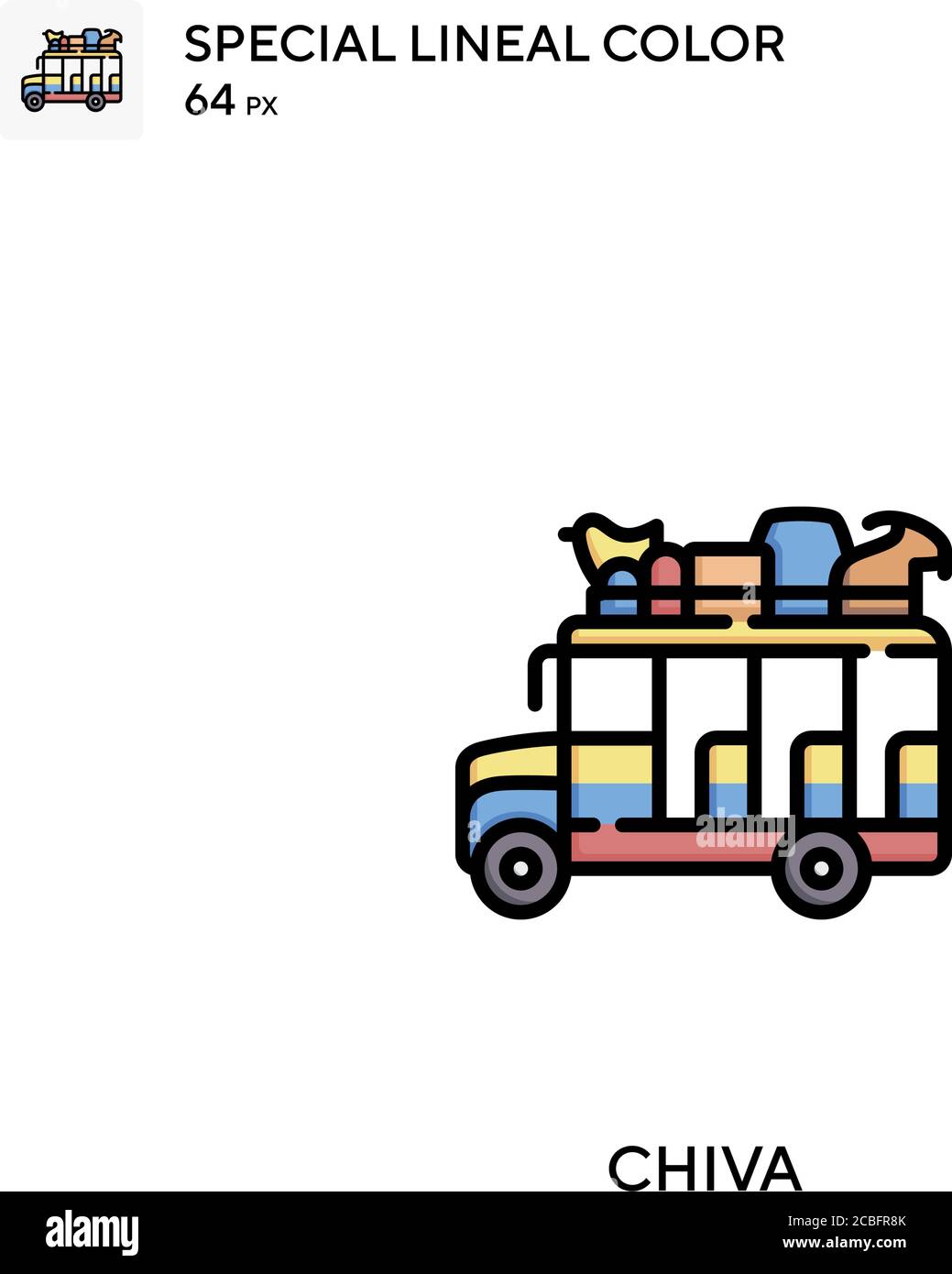 Chiva Simple vector icon. Chiva icons for your business project Stock