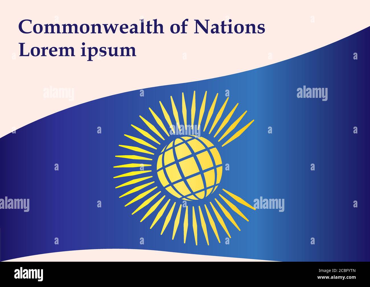 Flag of the Commonwealth of Nations, Commonwealth of Nations, British Commonwealth. Bright