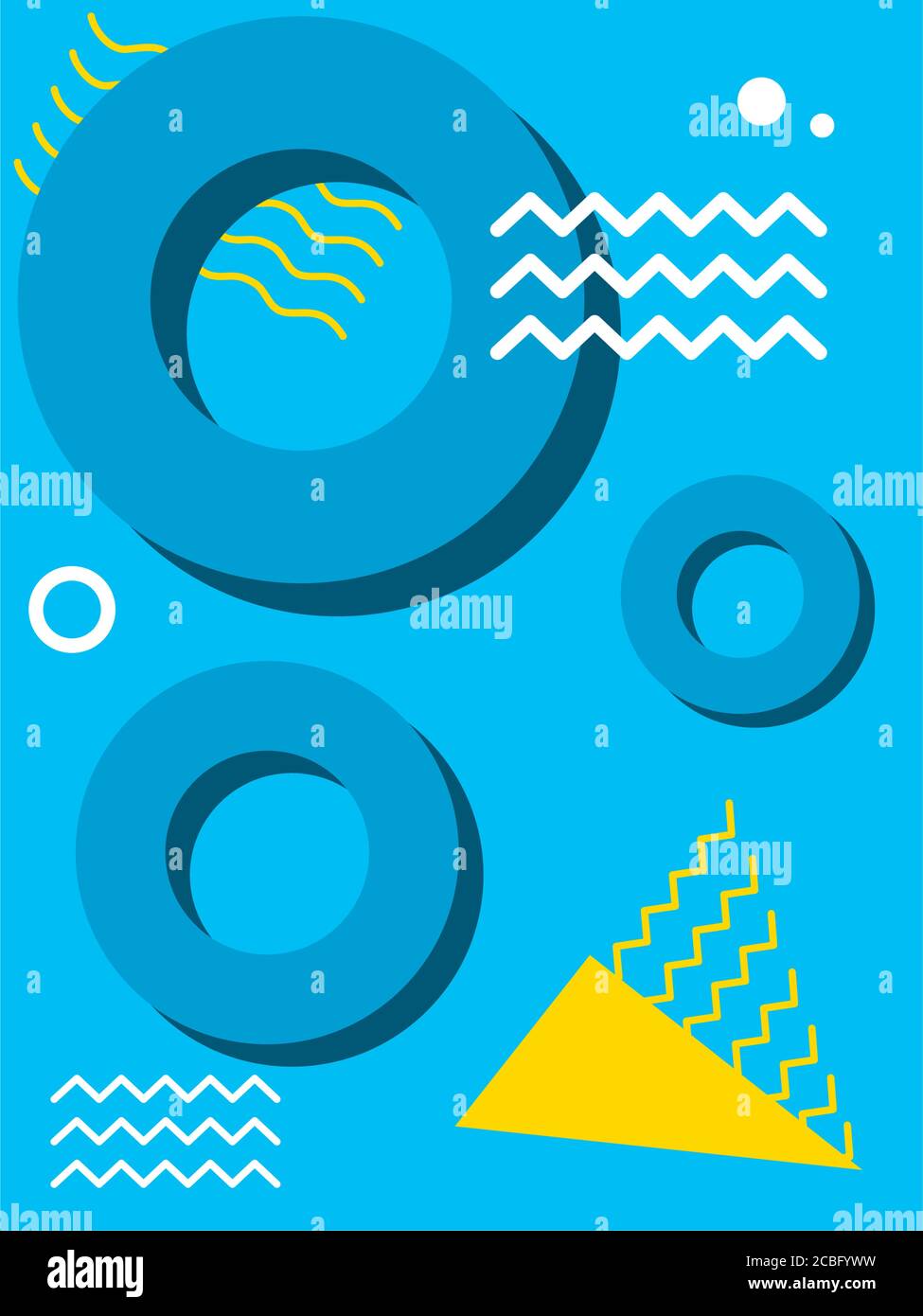 blue abstract background with circular shapes over white background ...
