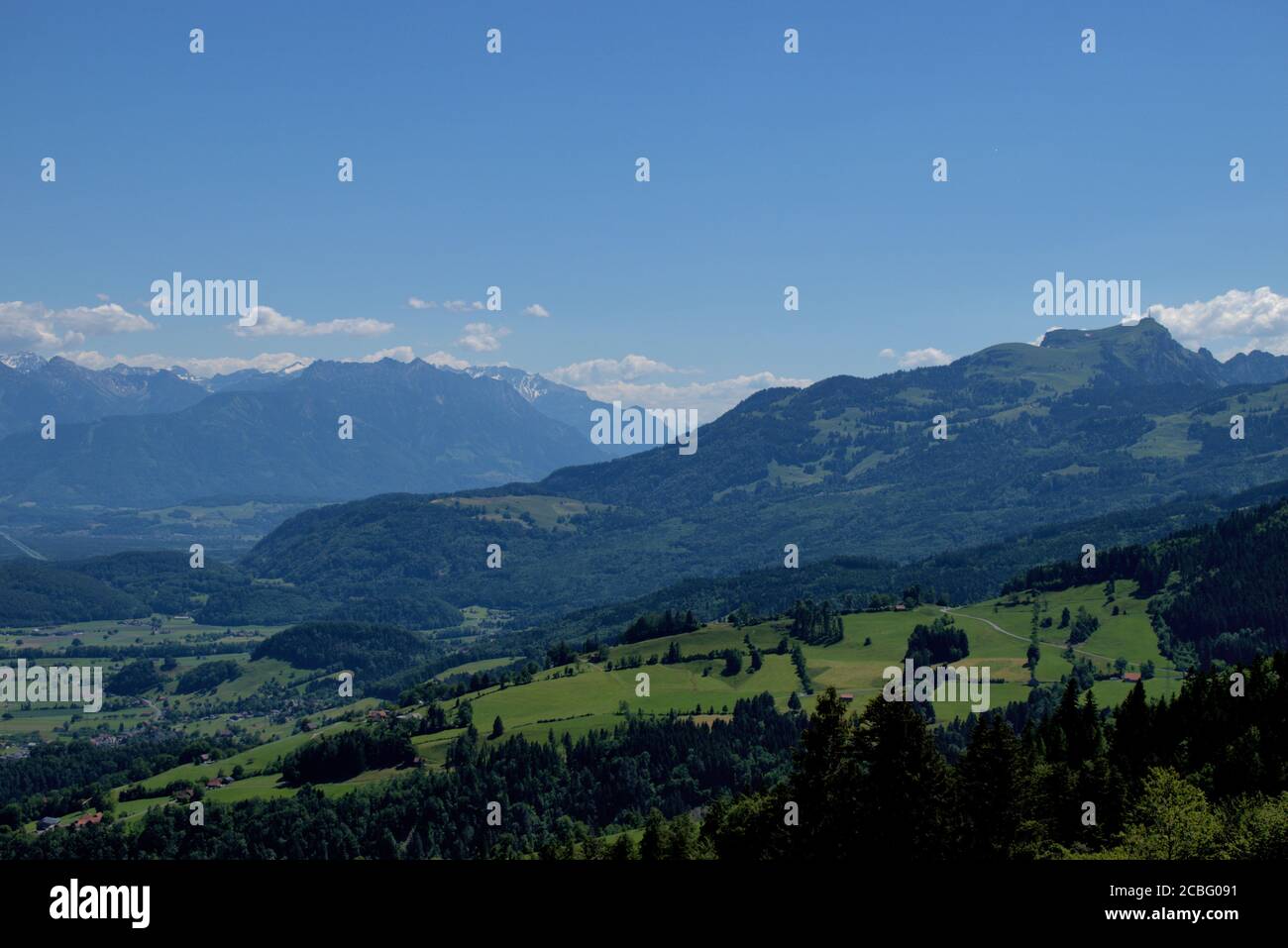 Mountain panorama in Appenzell in Switzerland Stock Photo - Alamy