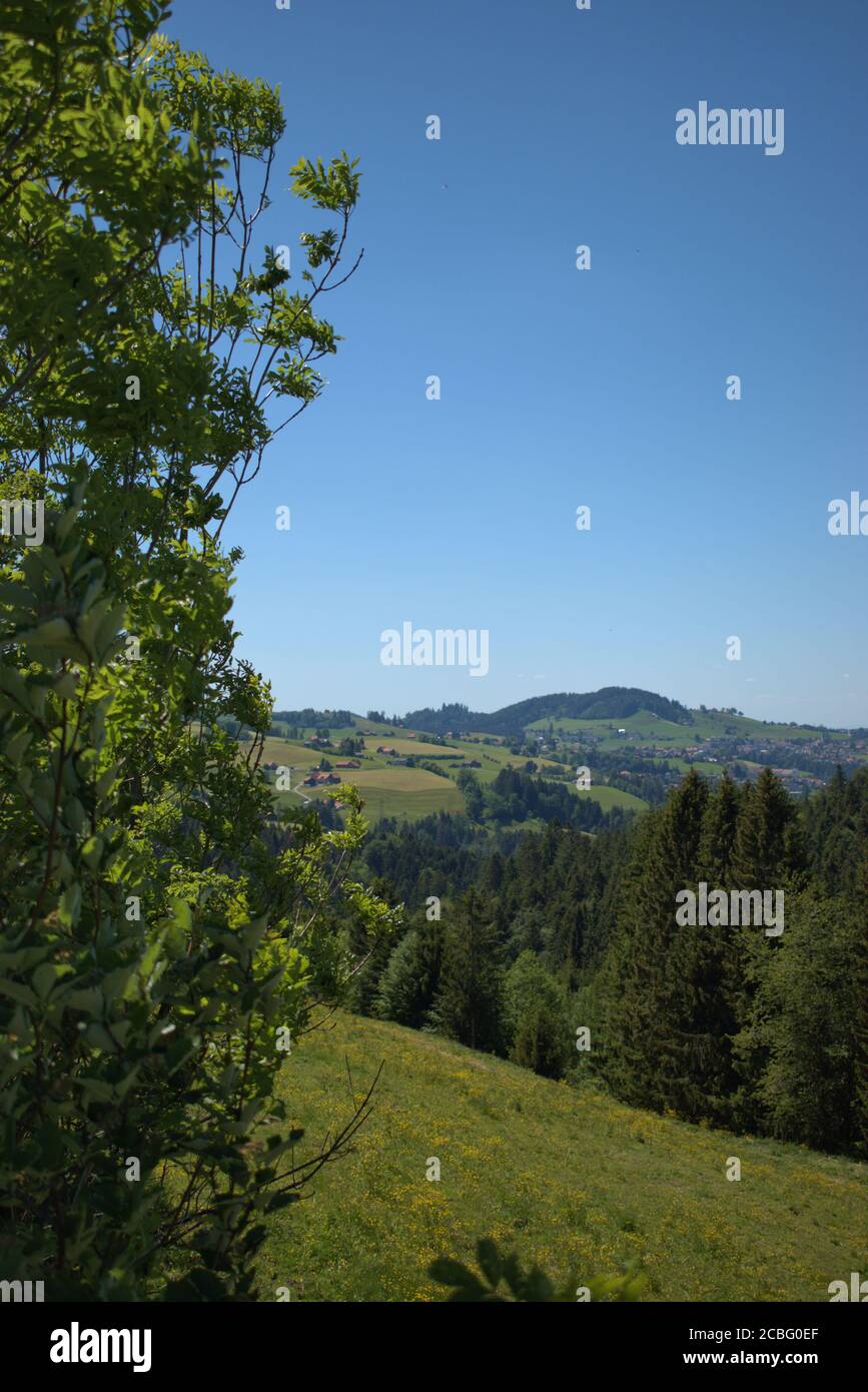 Mountain panorama in Appenzell in Switzerland Stock Photo - Alamy