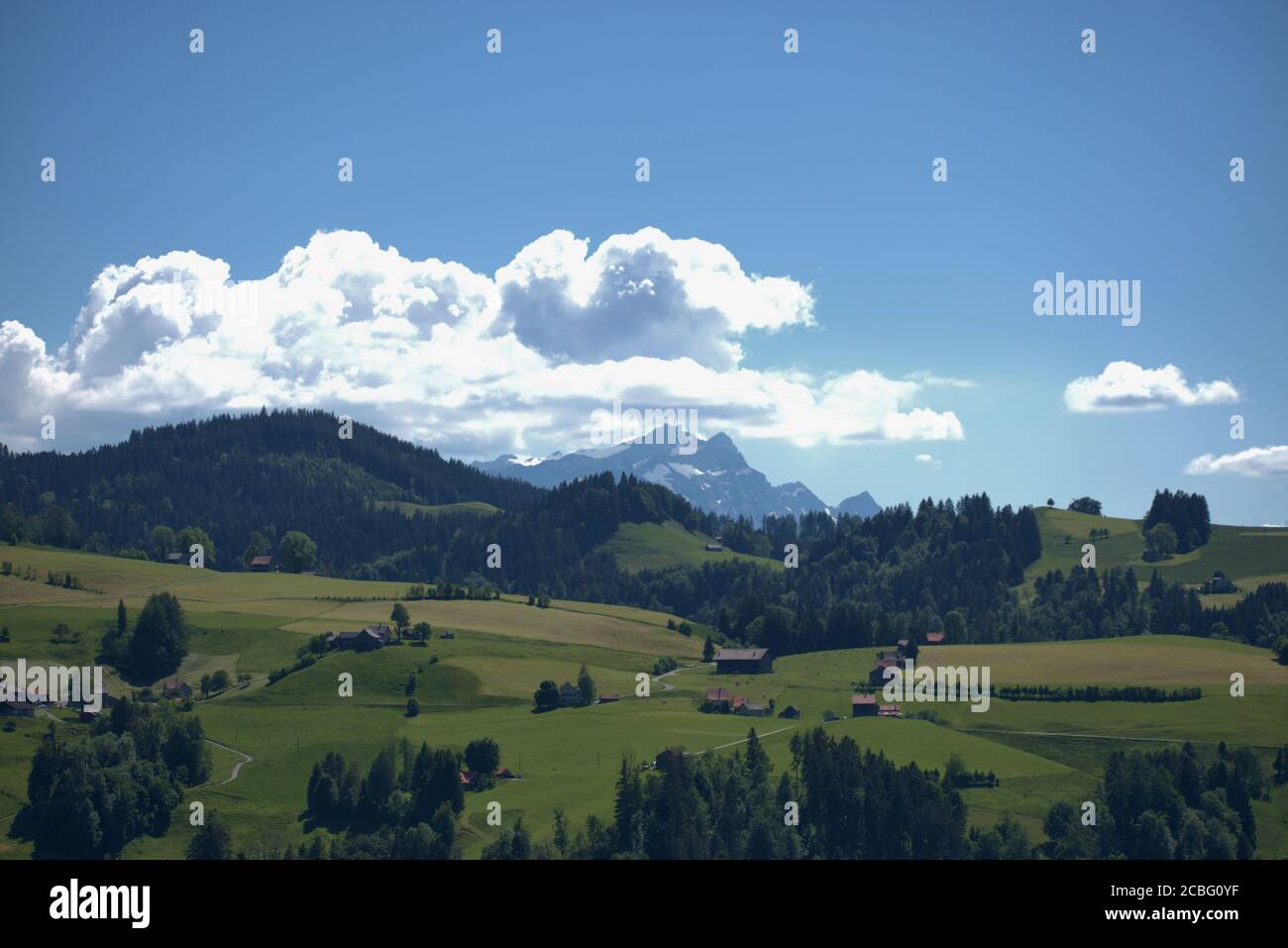 Mountain panorama in Appenzell in Switzerland Stock Photo - Alamy