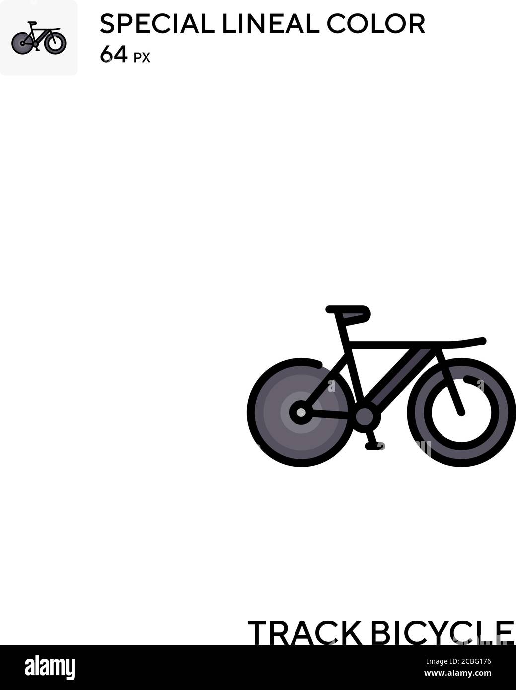 Track bicycle Simple vector icon. Track bicycle icons for your business project Stock Vector