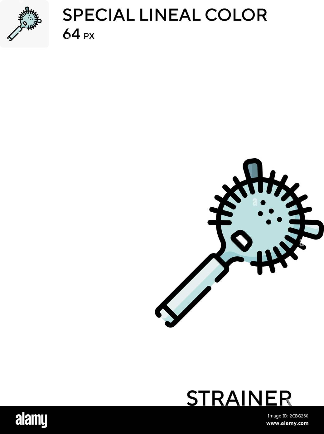 Strainer Simple vector icon. Strainer icons for your business project Stock Vector