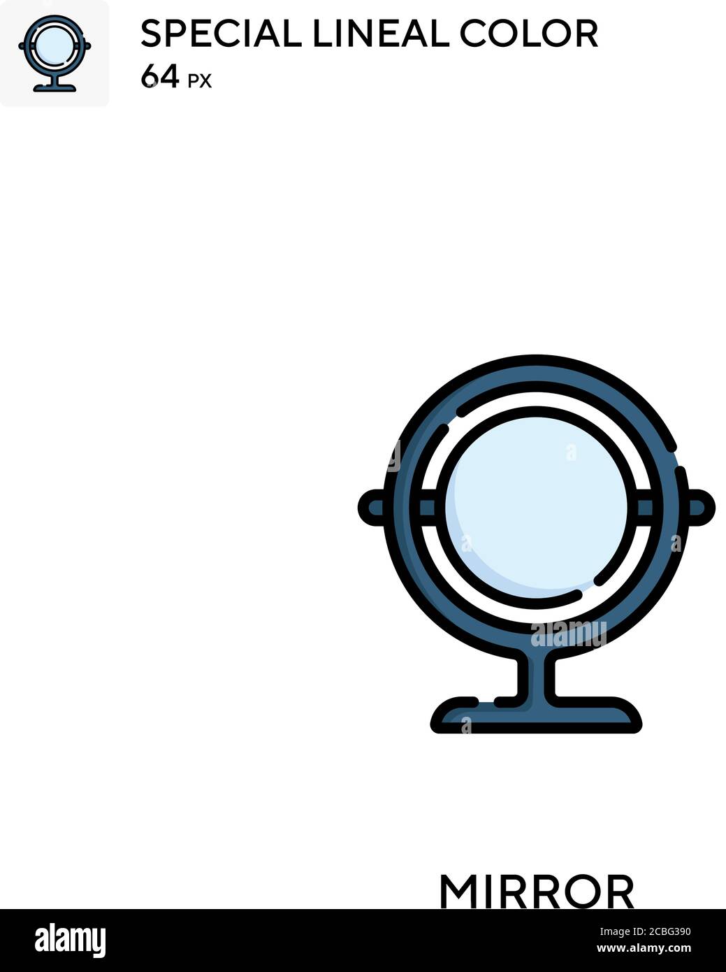 Mirror Simple vector icon. Mirror icons for your business project Stock ...