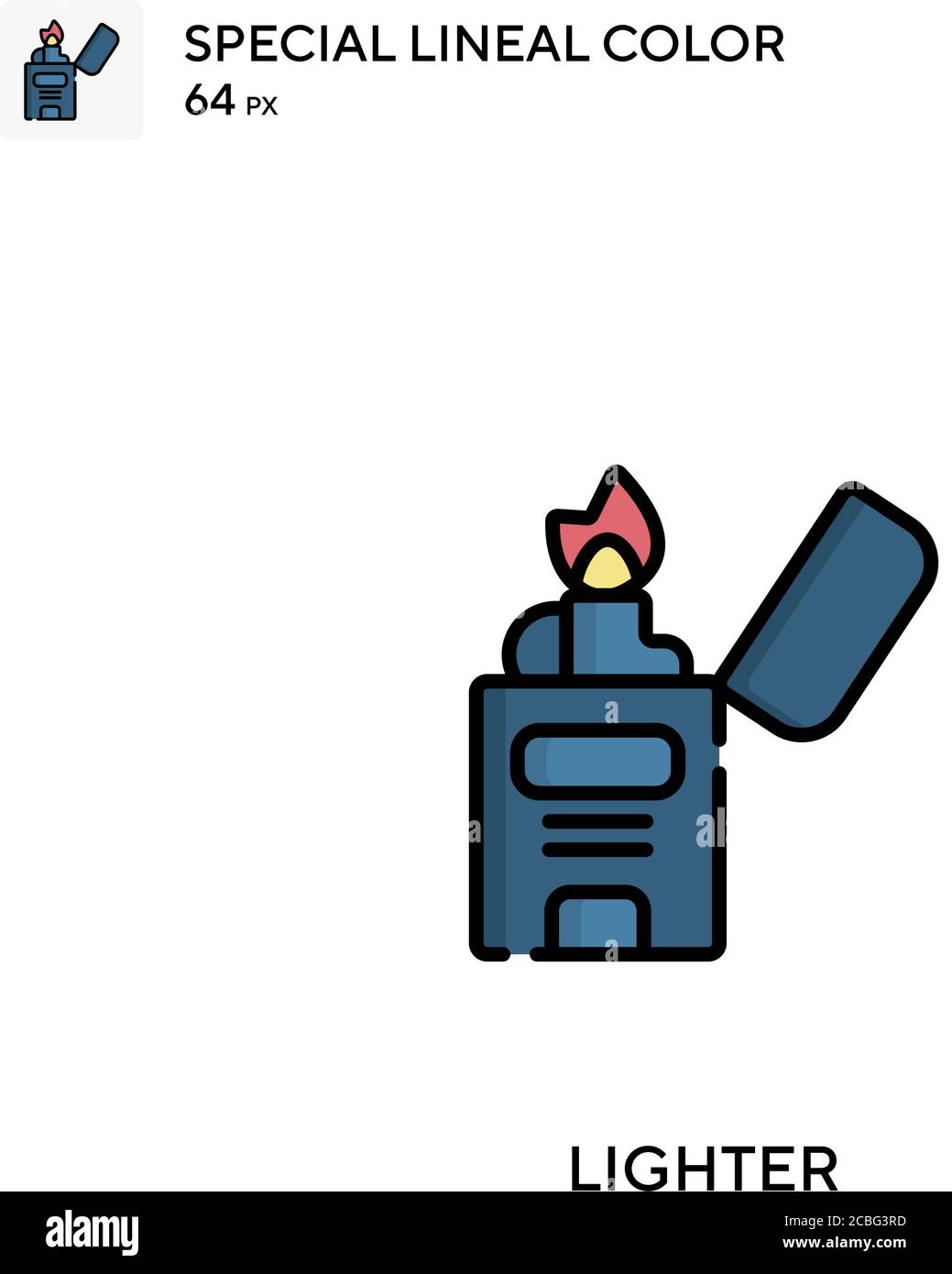 Lighter Simple vector icon. Lighter icons for your business project Stock Vector