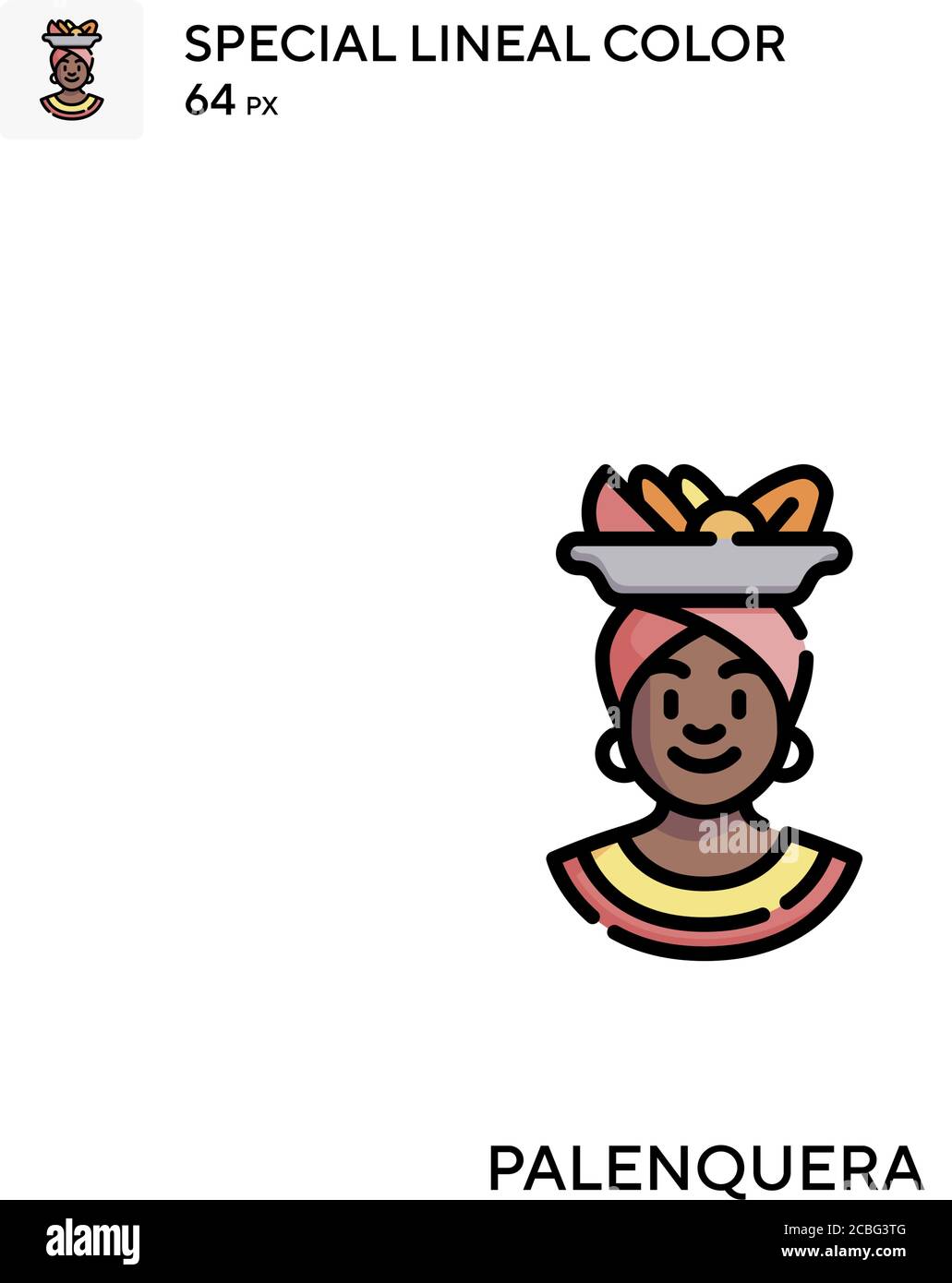 Palenquera Simple vector icon. Palenquera icons for your business project Stock Vector