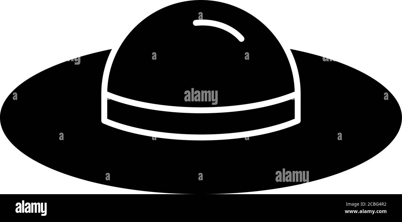 Female hat black glyph icon Stock Vector Image & Art - Alamy