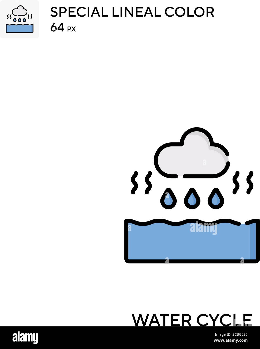 Water cycle Simple vector icon. Water cycle icons for your business