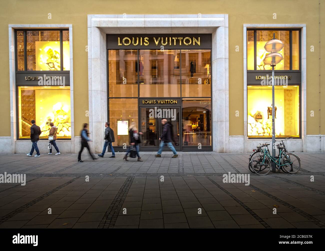 Louis Vuitton store in Munich, Germany Stock Photo