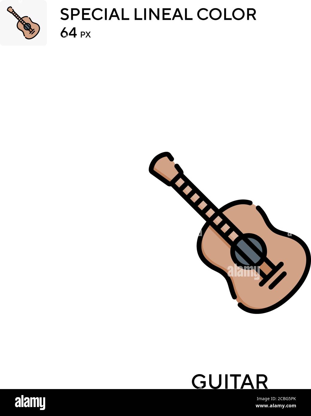 Guitar Simple vector icon. Guitar icons for your business project Stock Vector