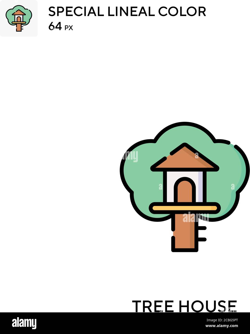 Tree house Simple vector icon. Tree house icons for your business