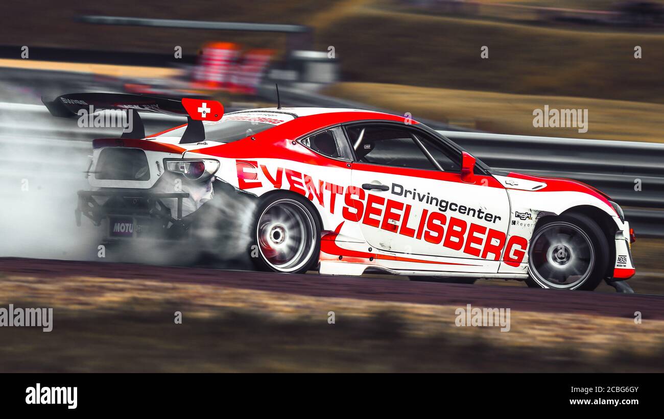 Oschersleben, Germany, August 30, 2019:Joshua Reynolds in action during the Drift Kings International Series at Motorsport Arena in Germany. Stock Photo