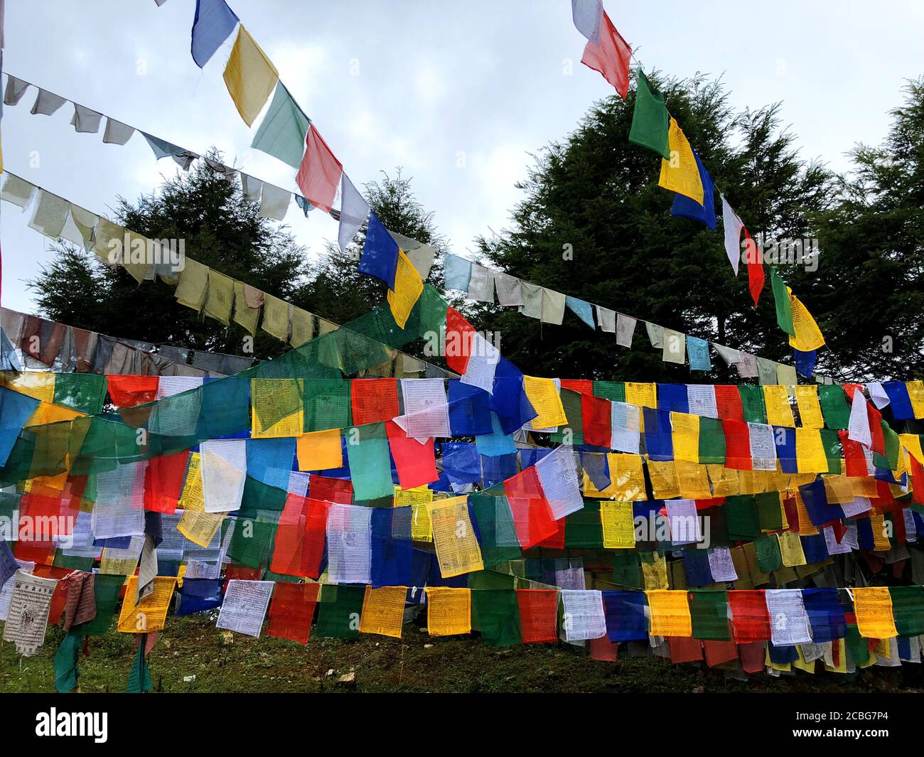 Prayer flags with mantras and prayers (for liberation from suffering ...