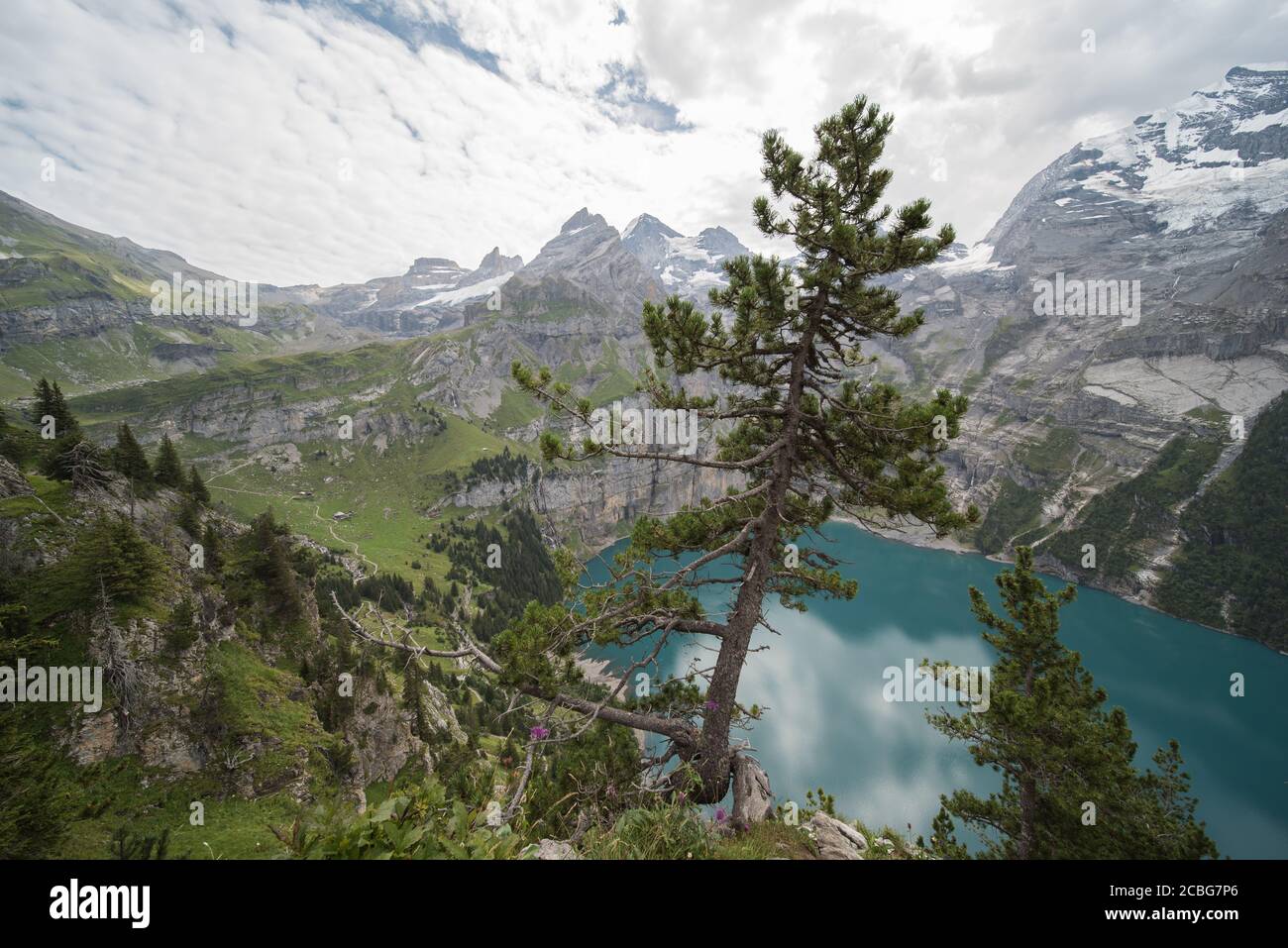 Beautiful oeschinen lake in switzerland hi-res stock photography and ...