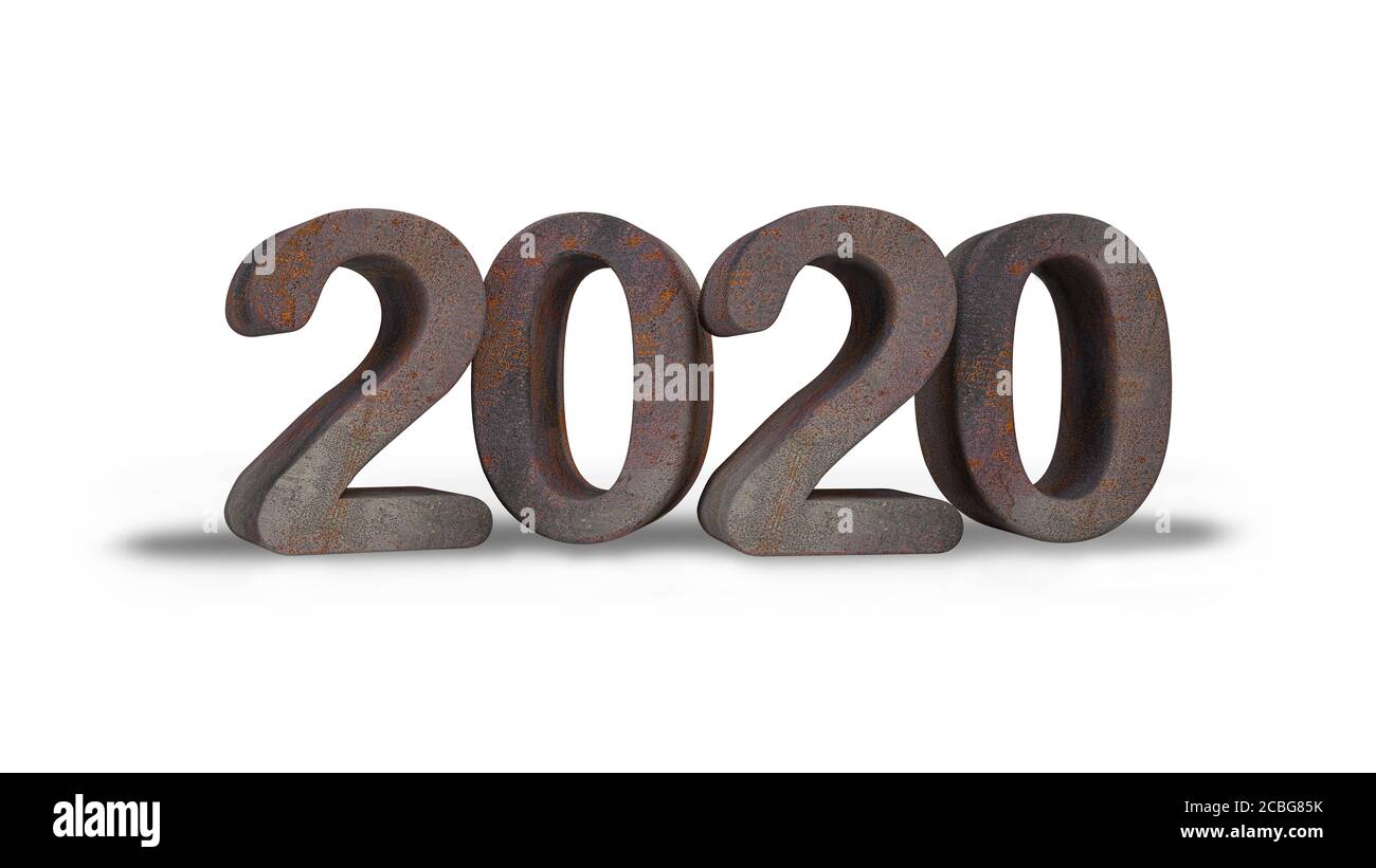 Mockup background for 3d rendering XXXX text 2020 on white background Stock  Photo - Alamy