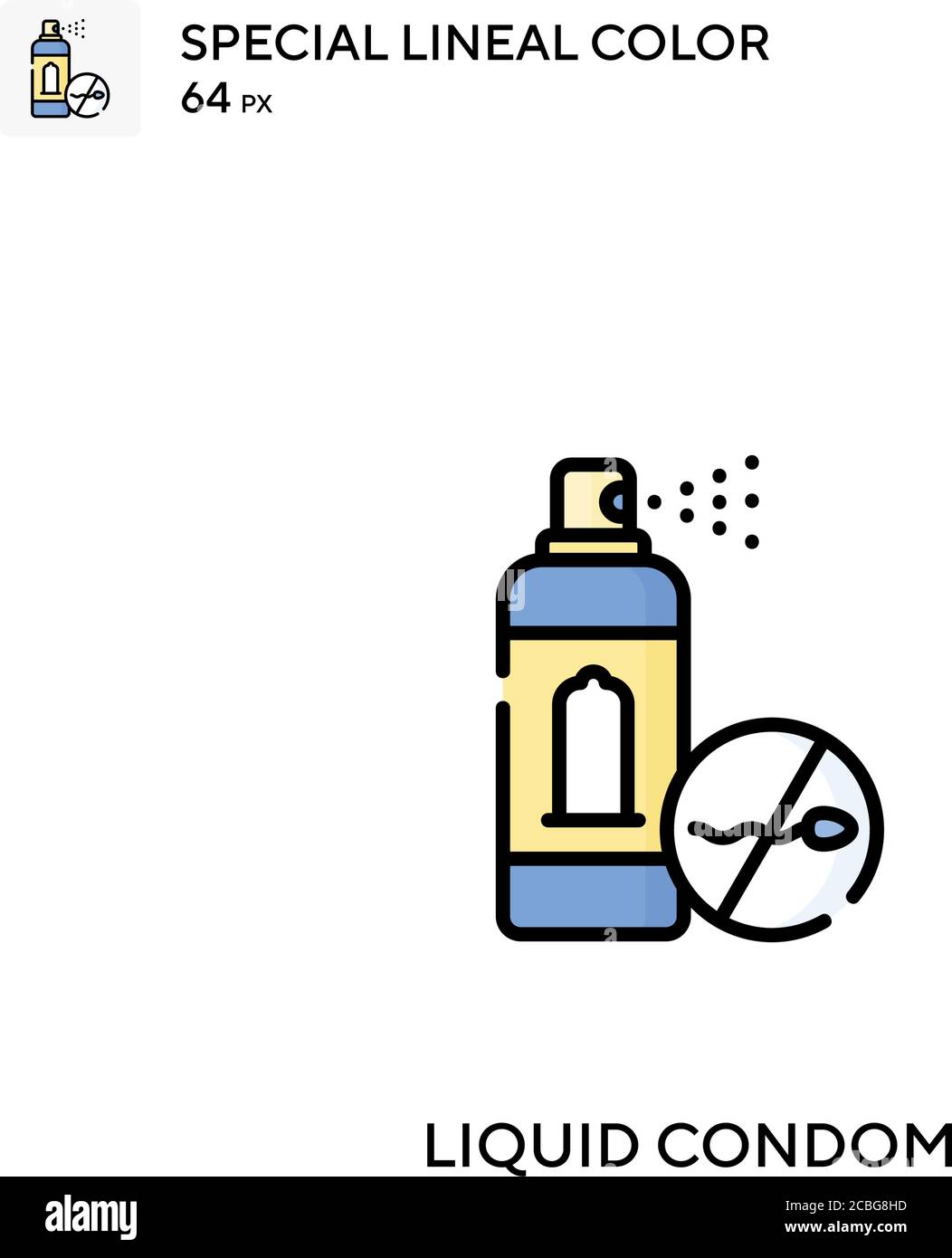 Liquid condom Simple vector icon. Liquid condom icons for your business project Stock Vector