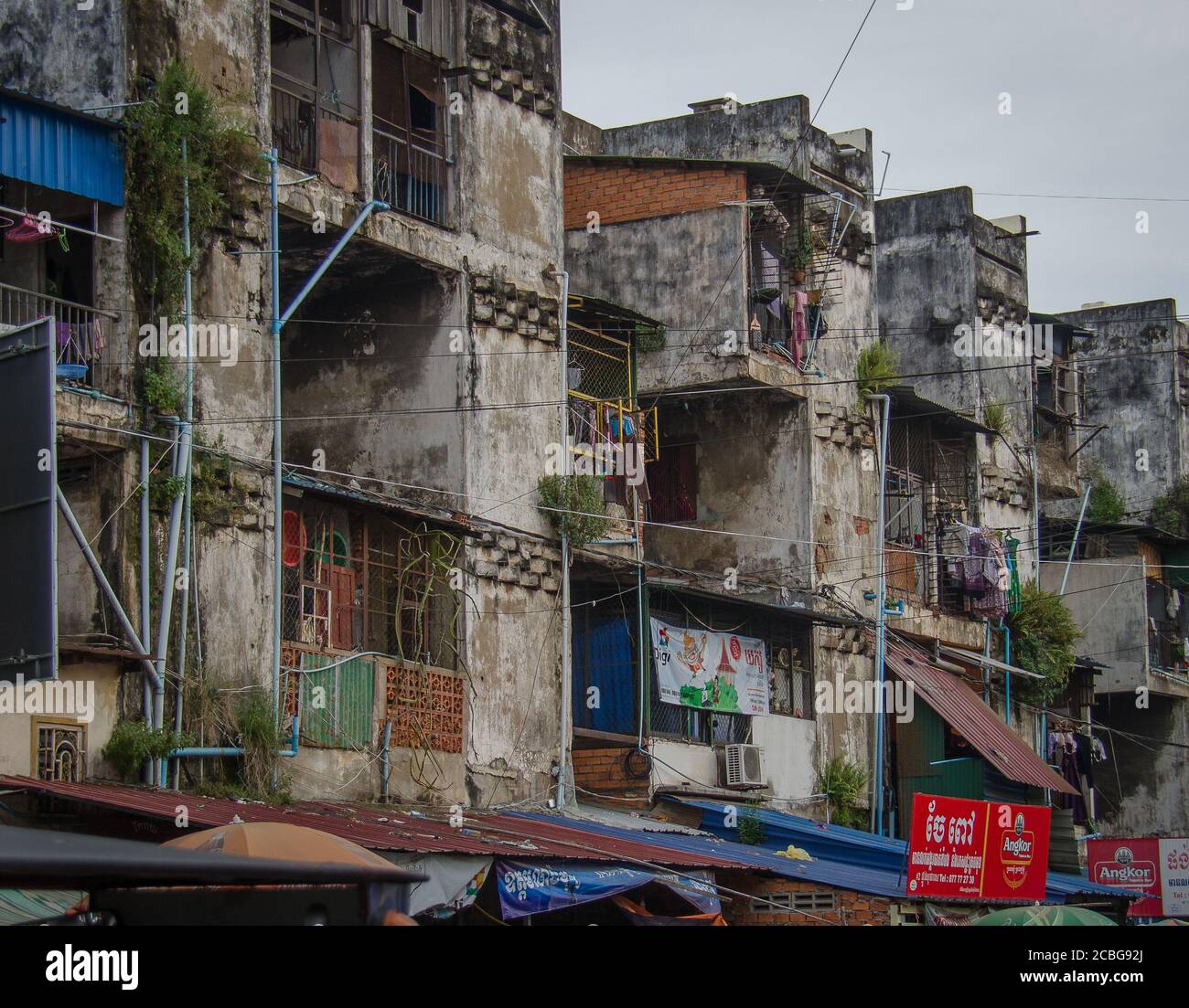 Slum housing in Vientiane, Laos Stock Photo Alamy