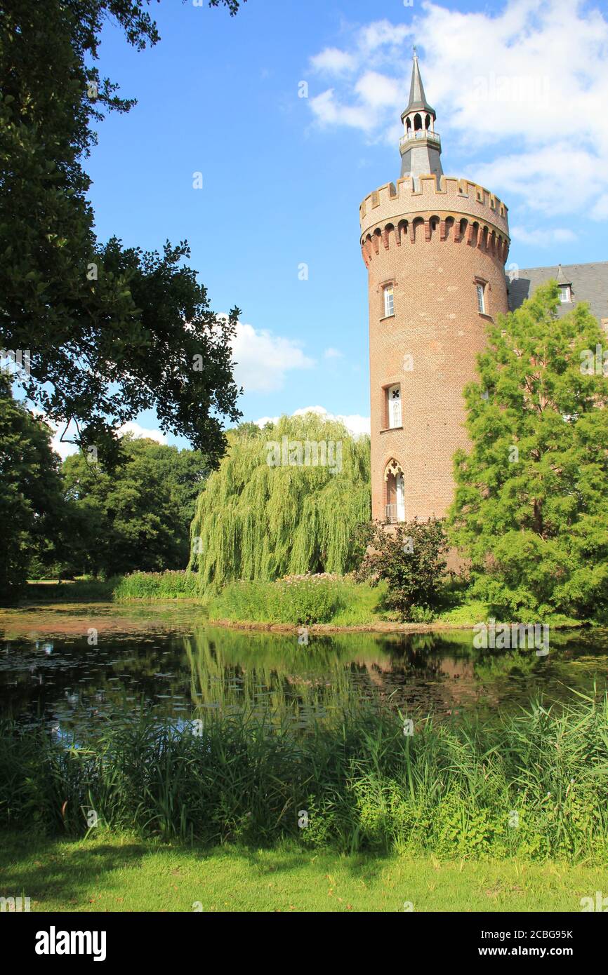 Moyland Castle in Germanymoated castle Stock Photo - Alamy