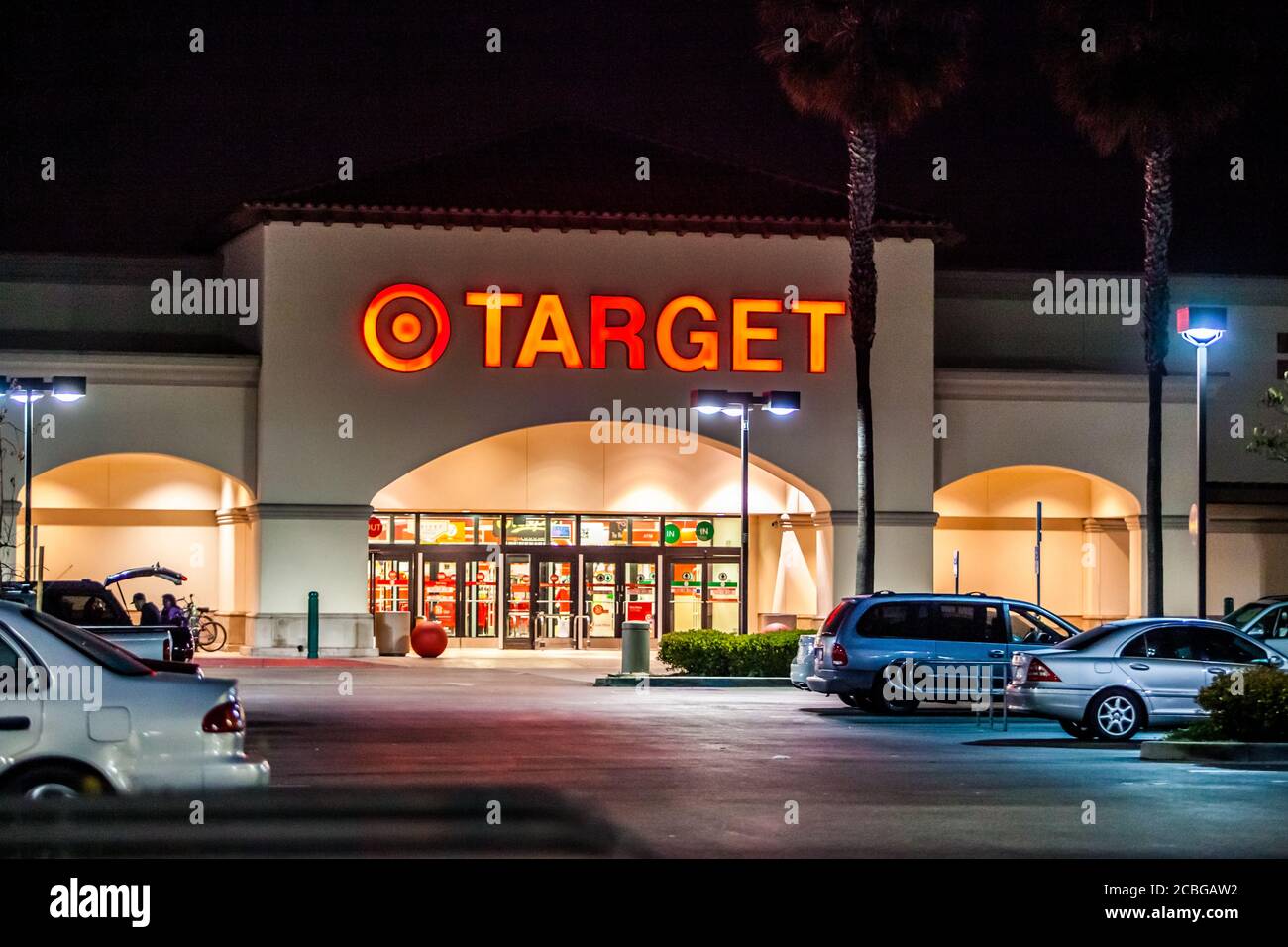 A Target Store at night in the Oxnard , Ventura, Camariillo area of