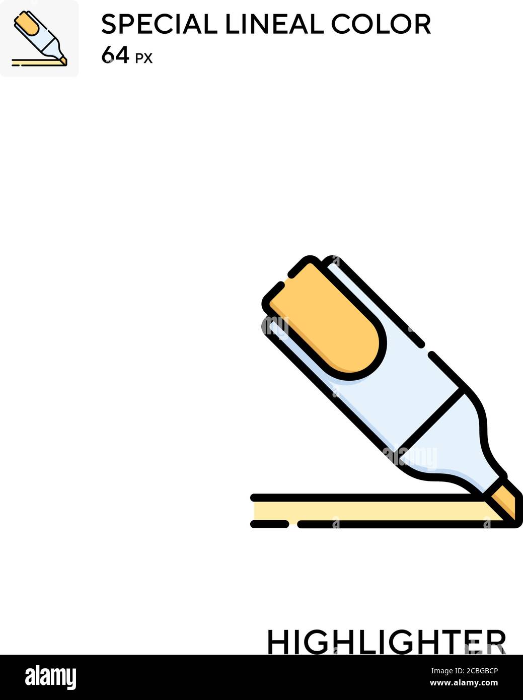 Highlighter Simple vector icon. Highlighter icons for your business ...