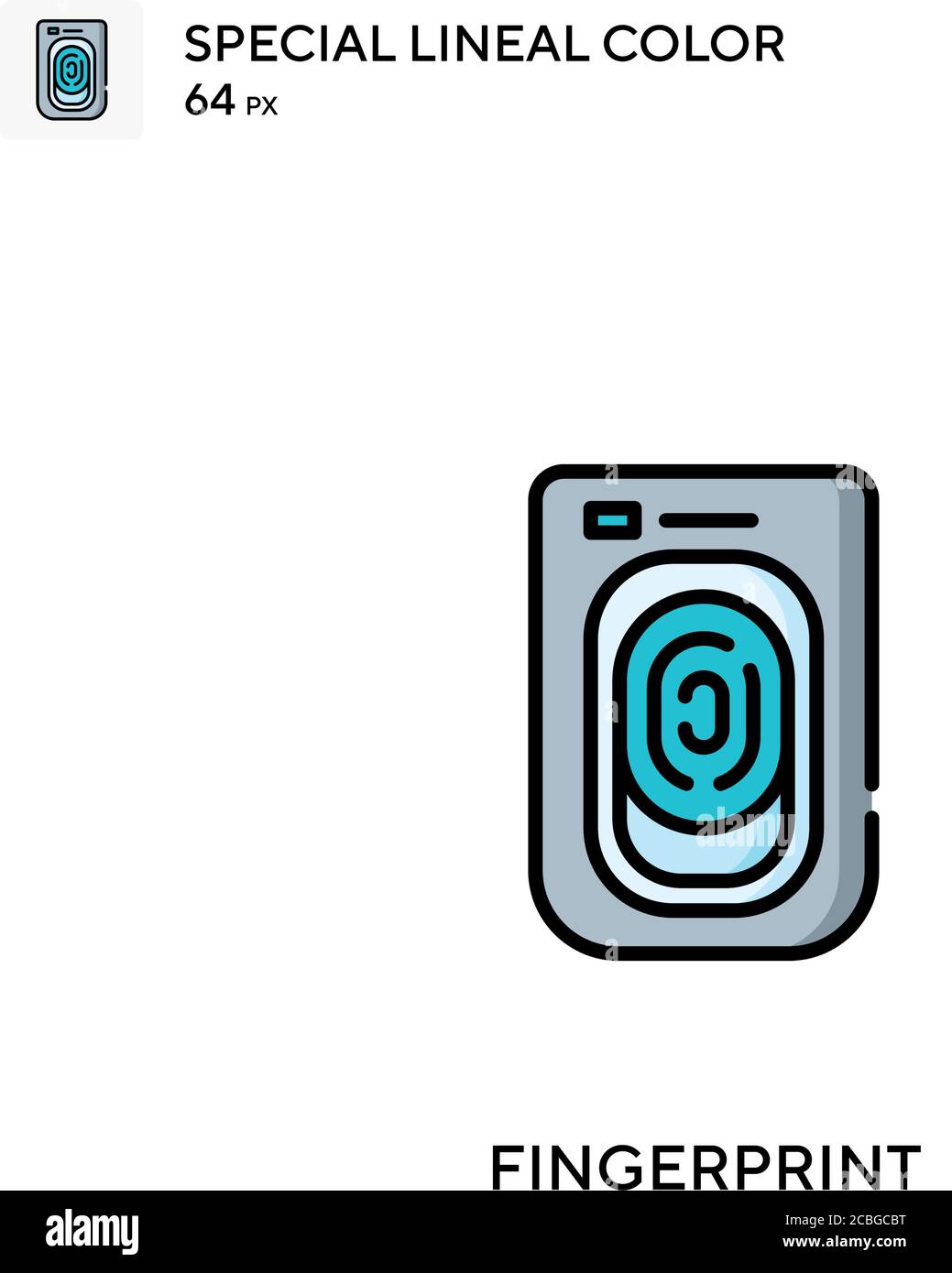 Fingerprint Simple vector icon. Fingerprint icons for your business ...