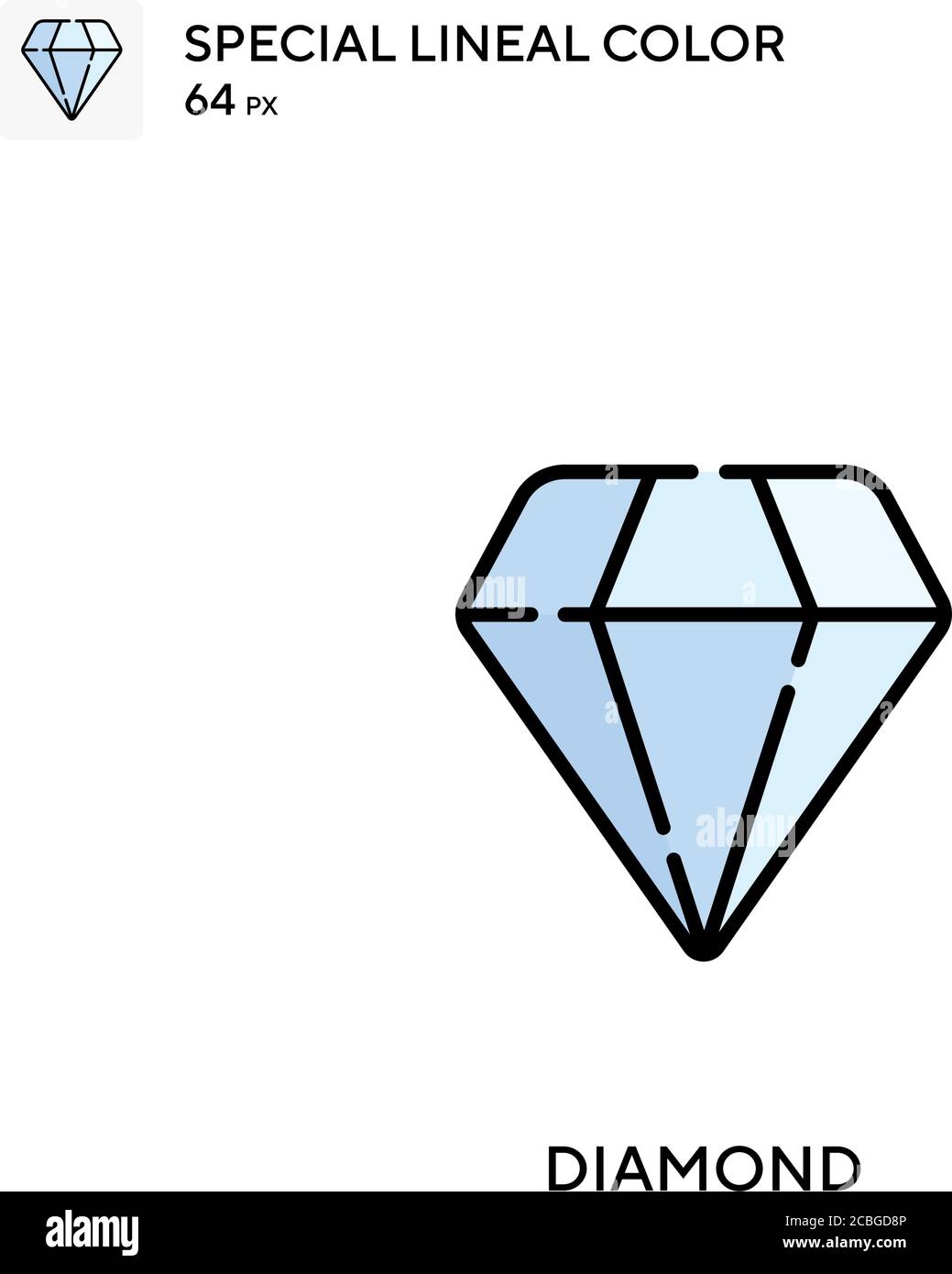 Diamond Simple vector icon. Diamond icons for your business project ...