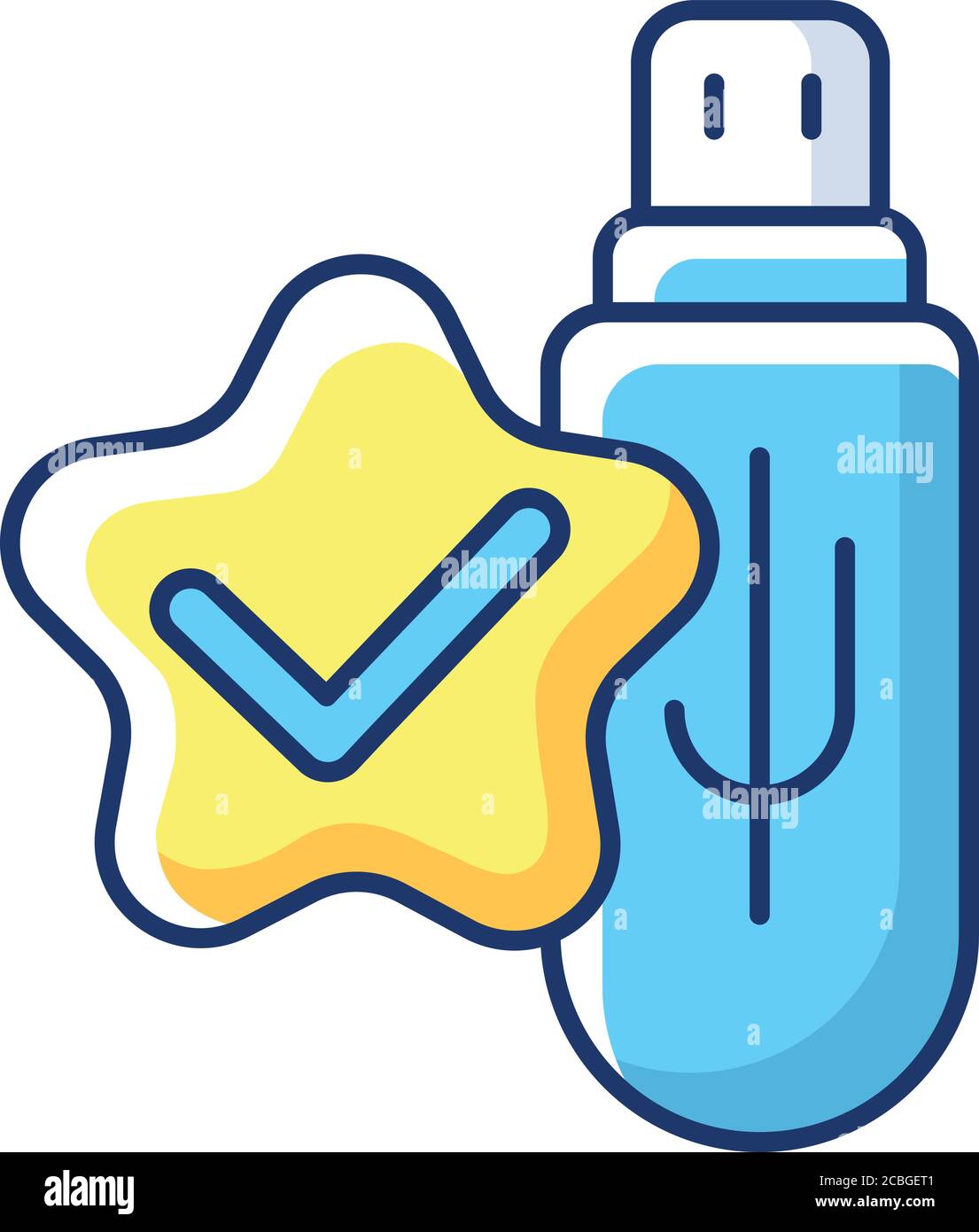 Usb flash drive icon cartoon Stock Vector Images - Alamy