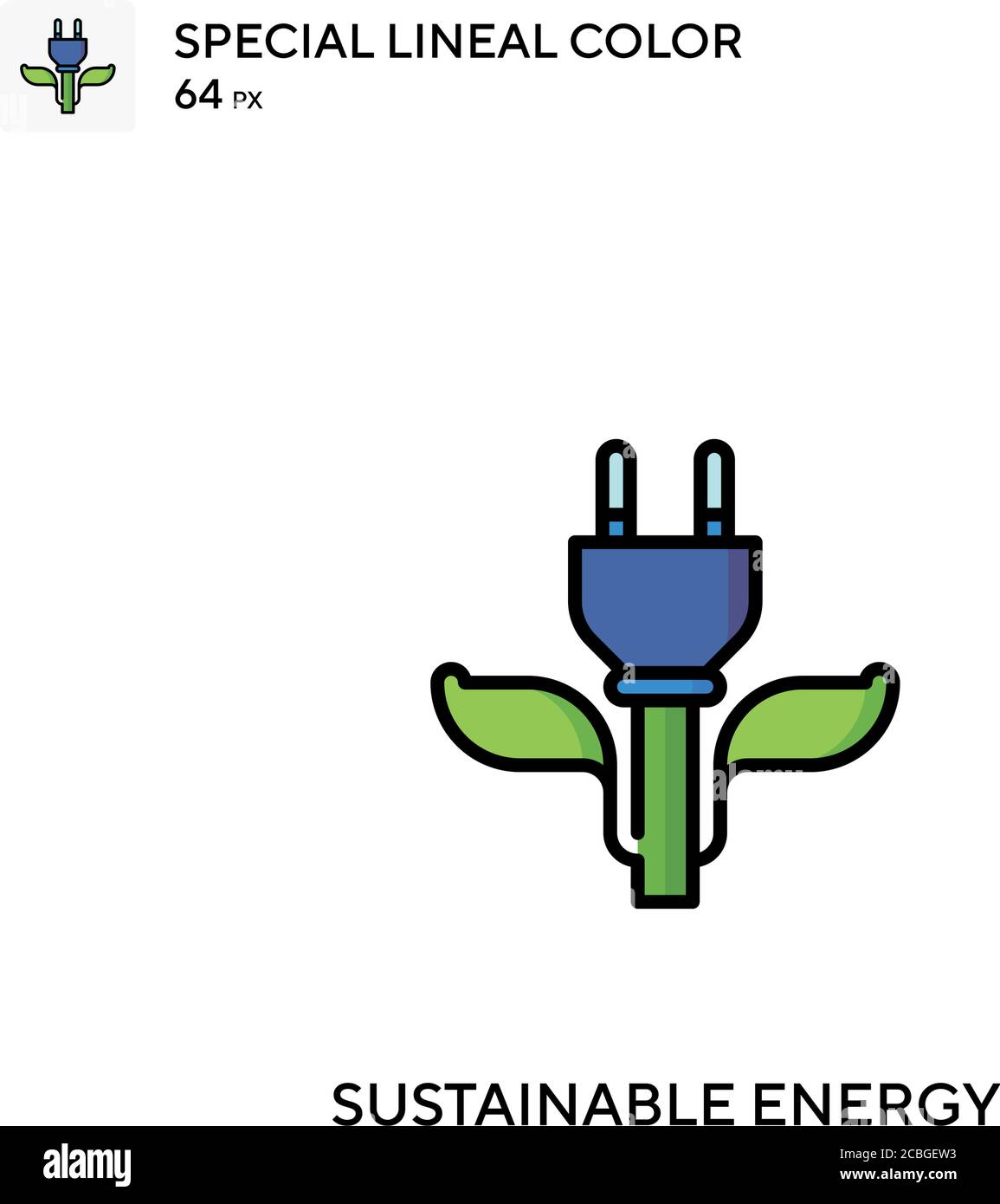 Sustainable energy Simple vector icon. Sustainable energy icons for ...