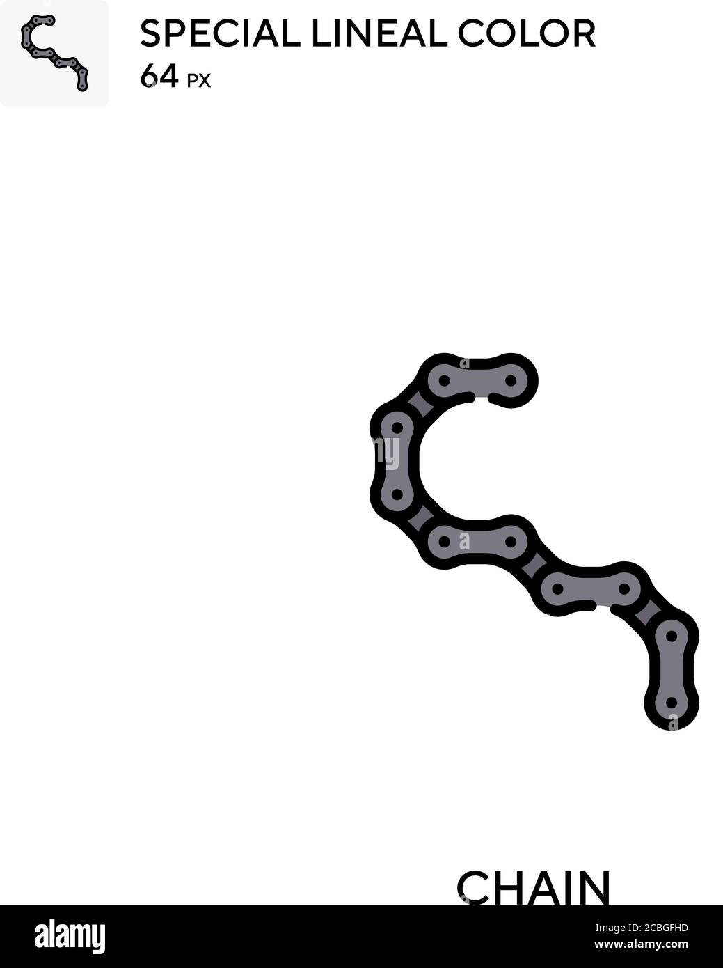 Chain Simple vector icon. Chain icons for your business project Stock ...