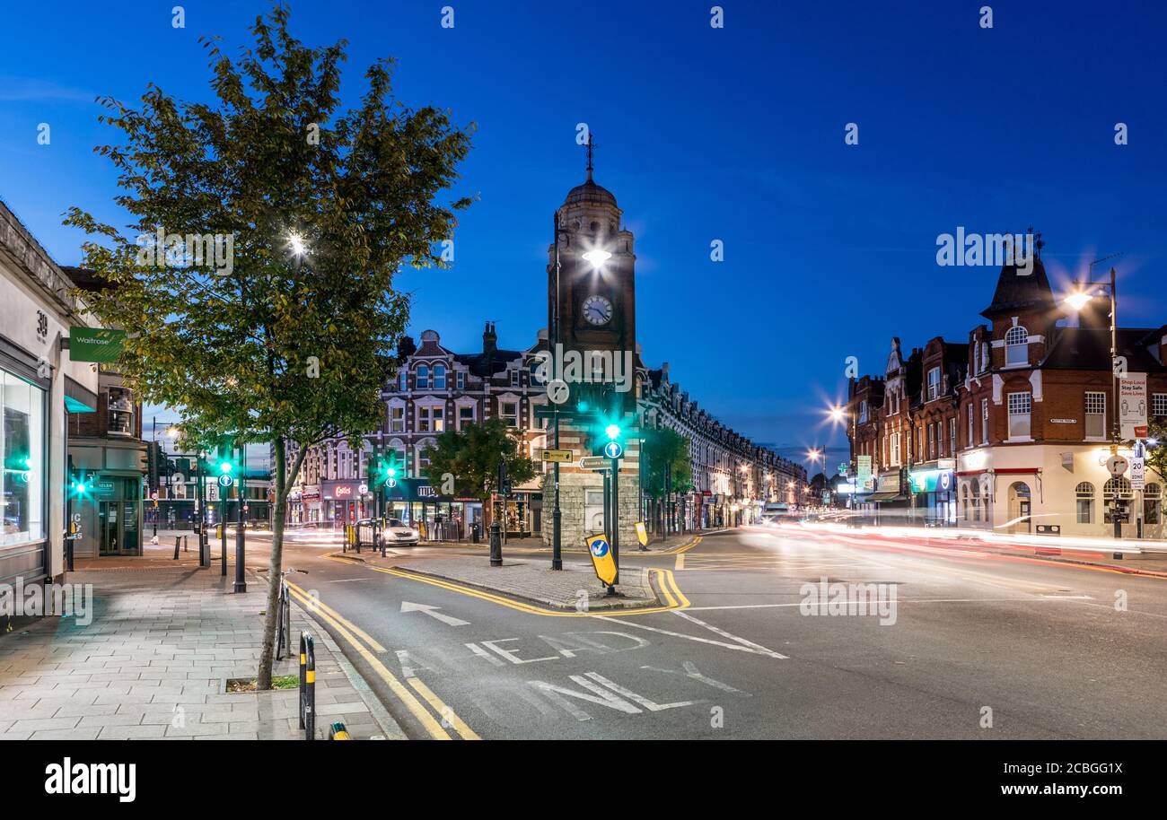 Crouch End at Night London UK Stock Photo