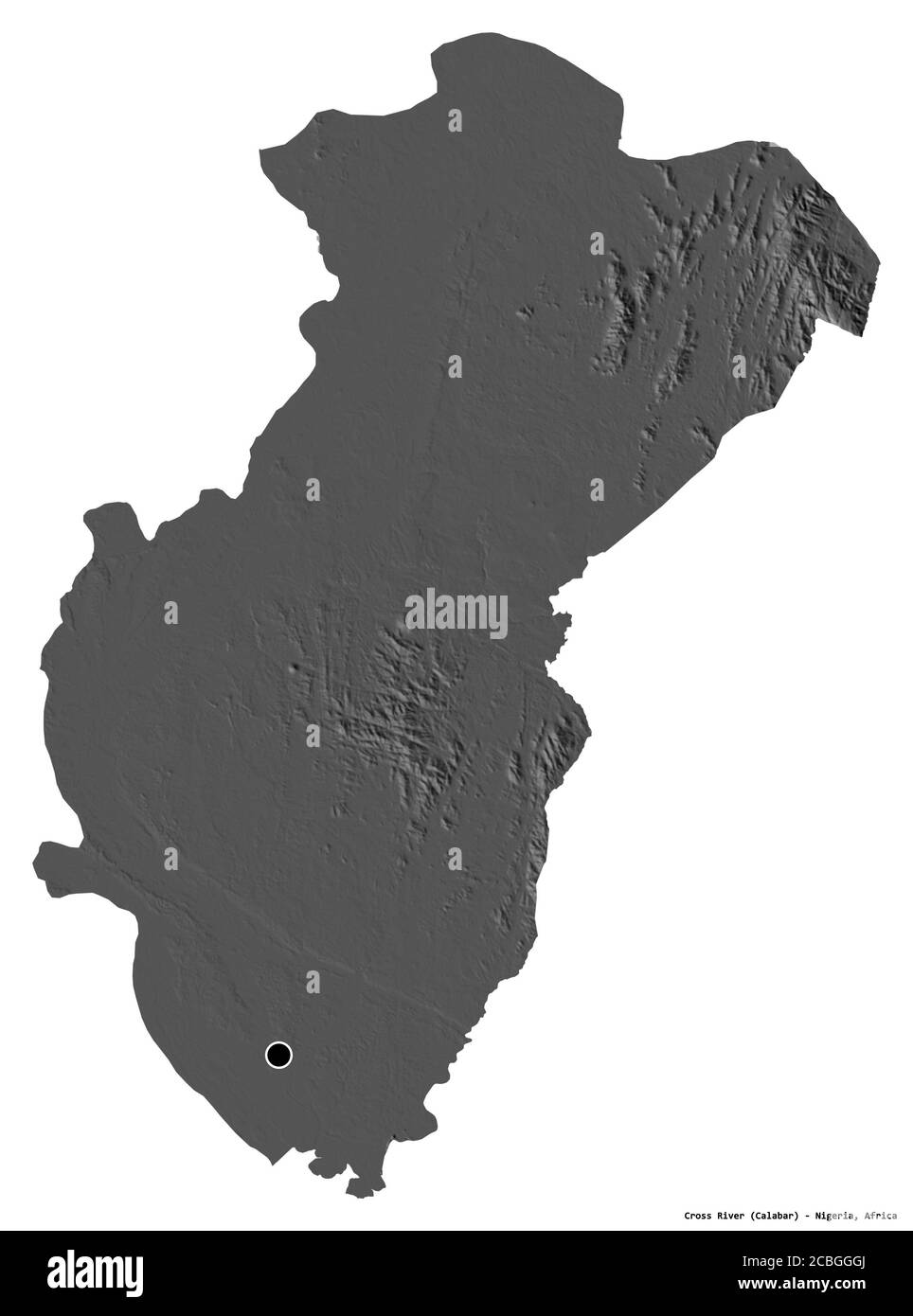 Map Of Cross River State Nigeria Shape Of Cross River, State Of Nigeria, With Its Capital Isolated On White  Background. Bilevel Elevation Map. 3D Rendering Stock Photo - Alamy