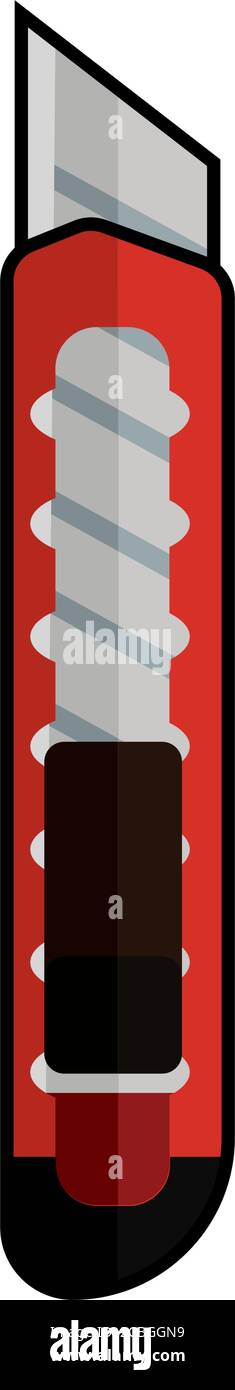 Isolated red paper scalpel Stock Vector