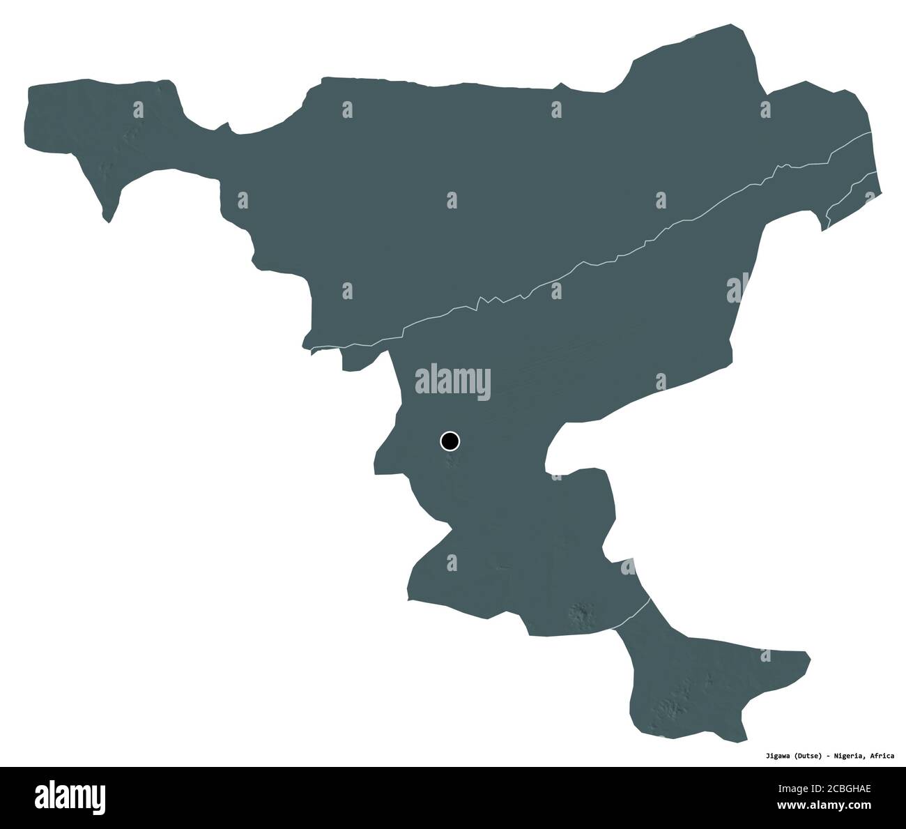 Map Of Jigawa State Shape Of Jigawa, State Of Nigeria, With Its Capital Isolated On White  Background. Topographic Relief Map. 3D Rendering Stock Photo - Alamy