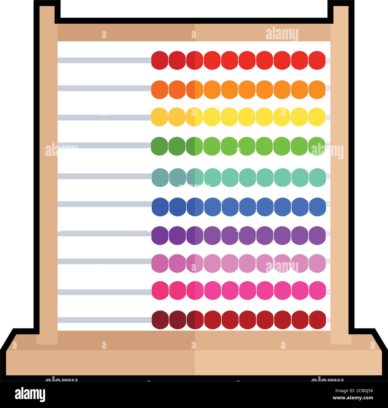 Isolated colored abacus icon Stock Vector