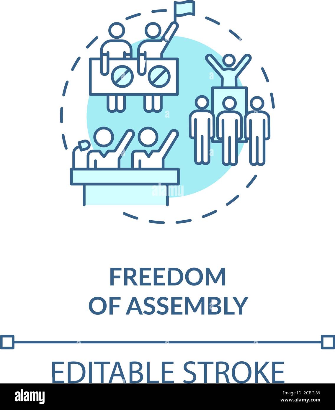 Freedom of assembly concept icon Stock Vector Image & Art Alamy