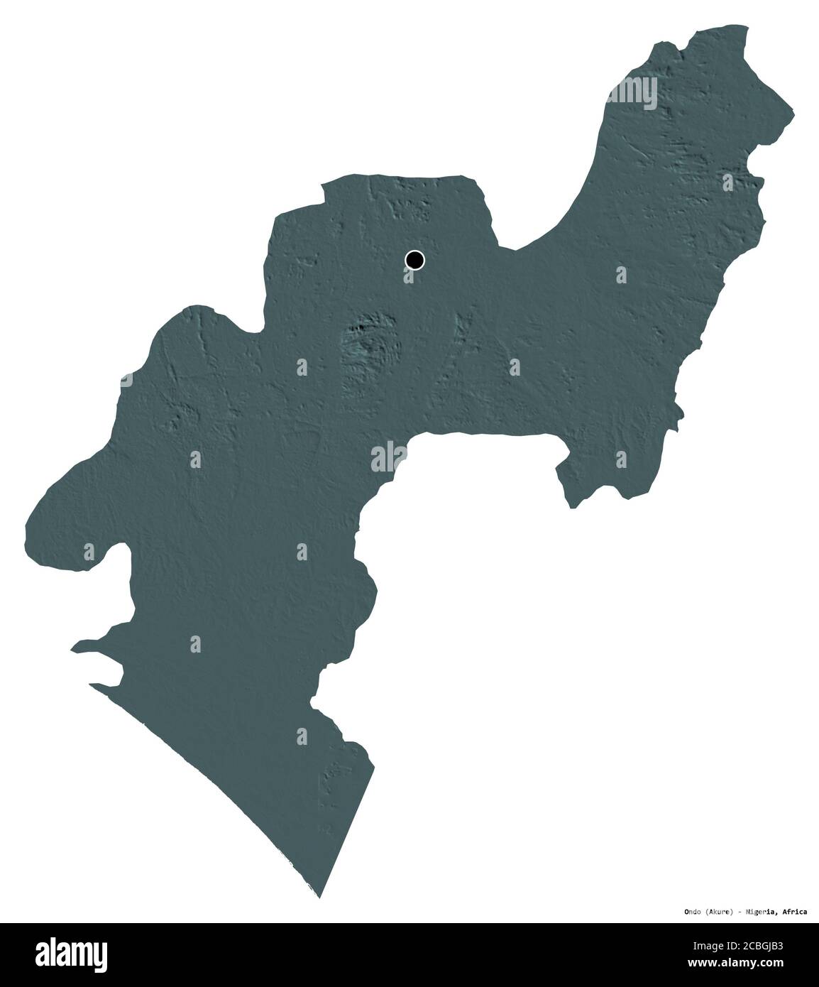Map Of Ondo State Nigeria Shape Of Ondo, State Of Nigeria, With Its Capital Isolated On White  Background. Colored Elevation Map. 3D Rendering Stock Photo - Alamy